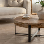 Modern Retro Splicing Round Coffee Table-AMAZON FACTORY