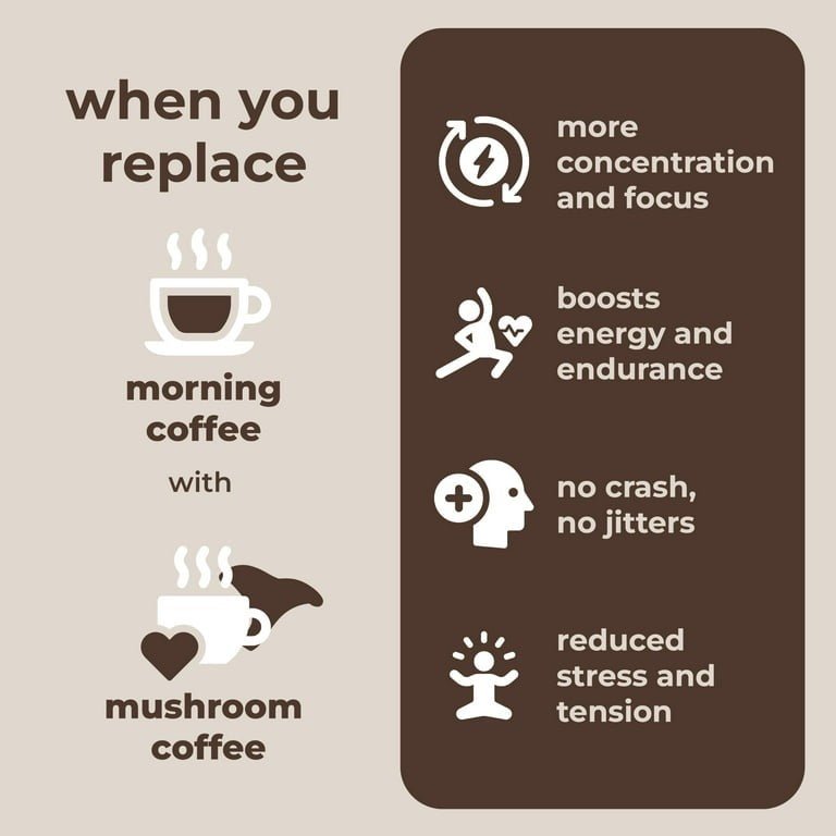 Mushroom Coffee Fusion - Lion’s Mane & Chaga 16oz - AMAZON FACTORY