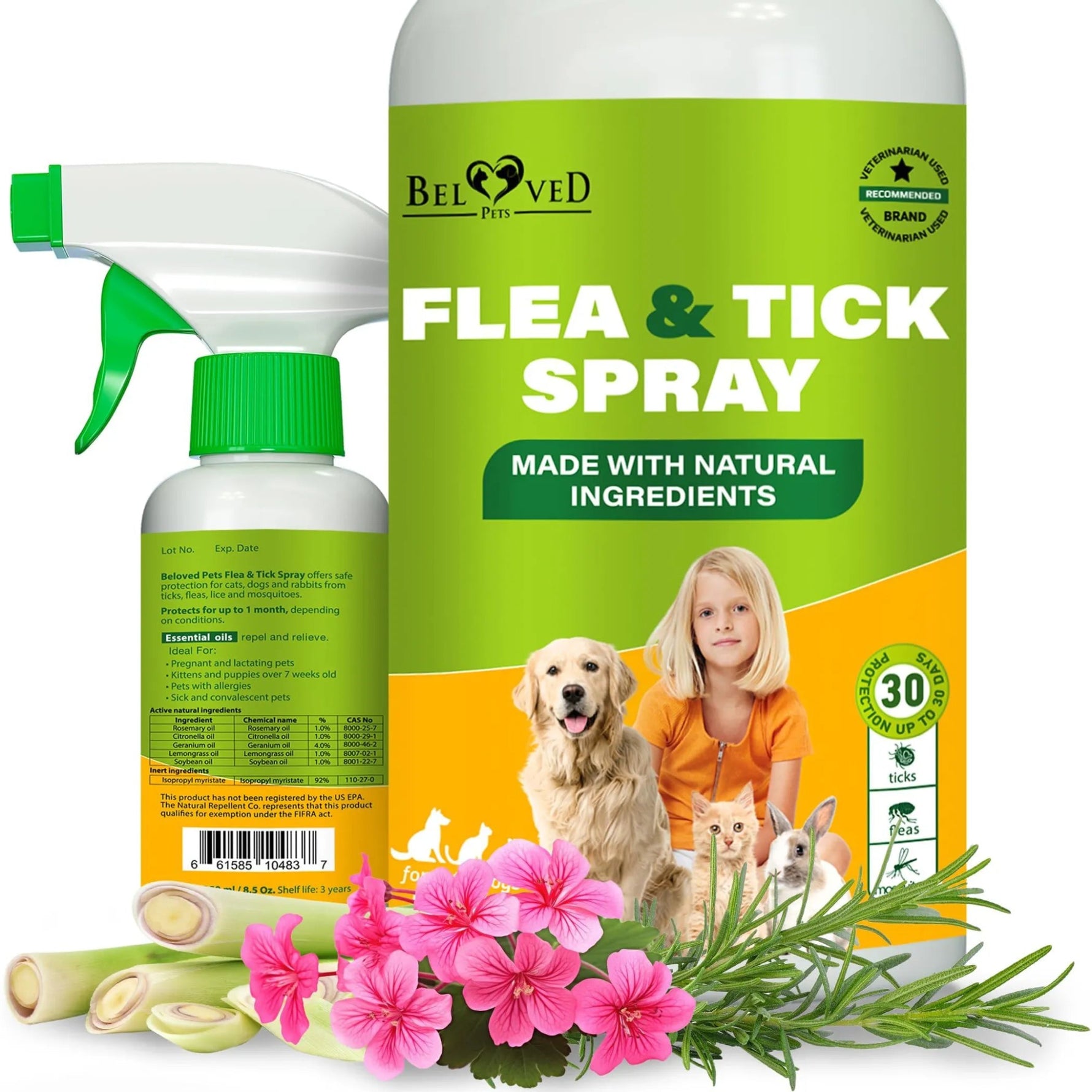 Flea & Tick Spray Made With Natural Ingredients-AMAZON FACTORY