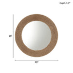 Natural Jute Rope Round Wall Mirror - AMAZON FACTORY
