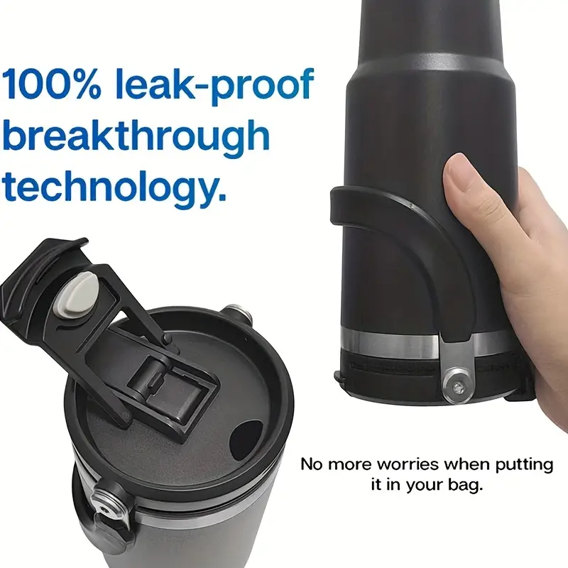 40-ounce Black Water Cup Stainless Steel Bottle, Exercise Water Cup, A New Container for a perfect