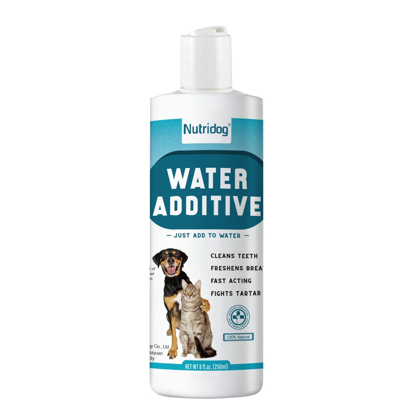NUTRIDOG Dog&Cat Dental Water Additive Fresh Breath Dental Care Supplement Eliminate Plaque and Bad Breath - AMAZON FACTORY
