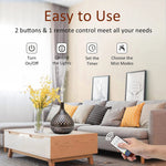 “Openwork Wooden Vase Essential Oil Diffuser with Remote Control and 7 LED Light Colors”-AMAZON FACTORY