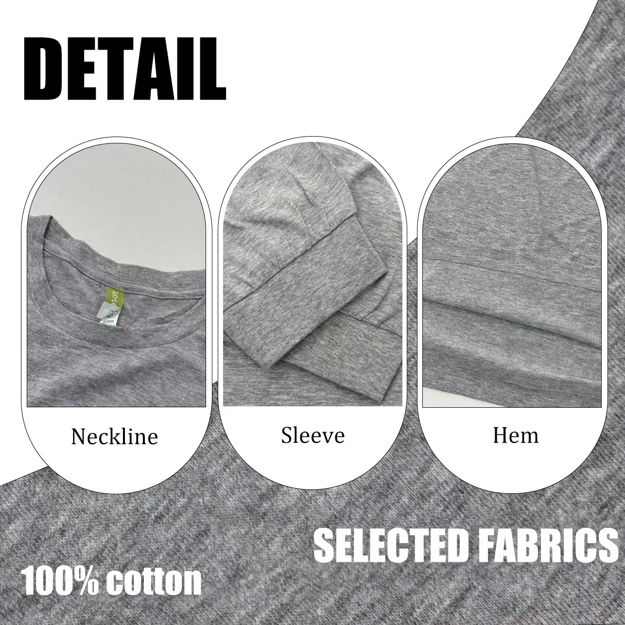 Perfect Combo Men's Long Sleeve T-Shirt 180g 100% Cotton Printed Crew Neck Casual Daily Wear Soft and Breathable-AMAZON FACTORY