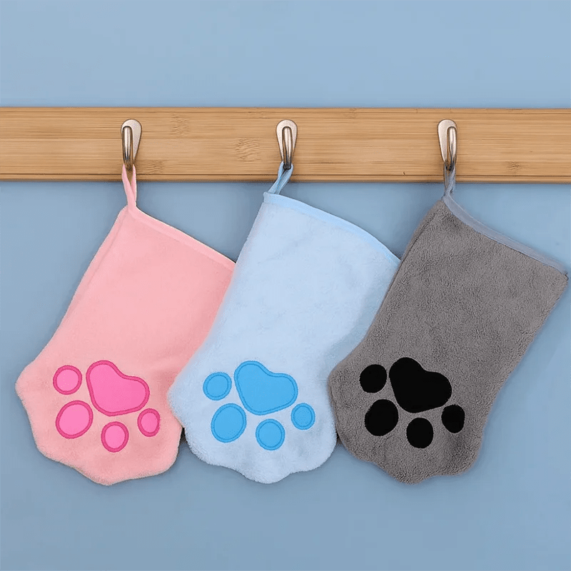 Pet Towel Glove - Dog - Specific Quick - Drying Absorbent Cleaning Cloth, Cat Bath Towel, Pet Grooming Supplies - AMAZON FACTORY