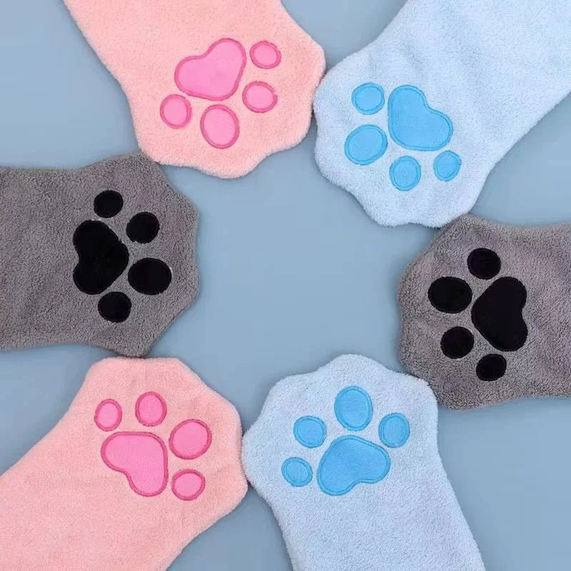 Pet Towel Glove - Dog - Specific Quick - Drying Absorbent Cleaning Cloth, Cat Bath Towel, Pet Grooming Supplies - AMAZON FACTORY