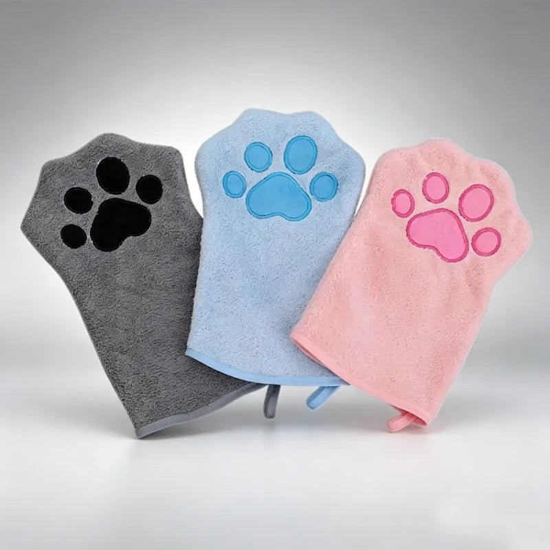 Pet Towel Glove - Dog - Specific Quick - Drying Absorbent Cleaning Cloth, Cat Bath Towel, Pet Grooming Supplies - AMAZON FACTORY