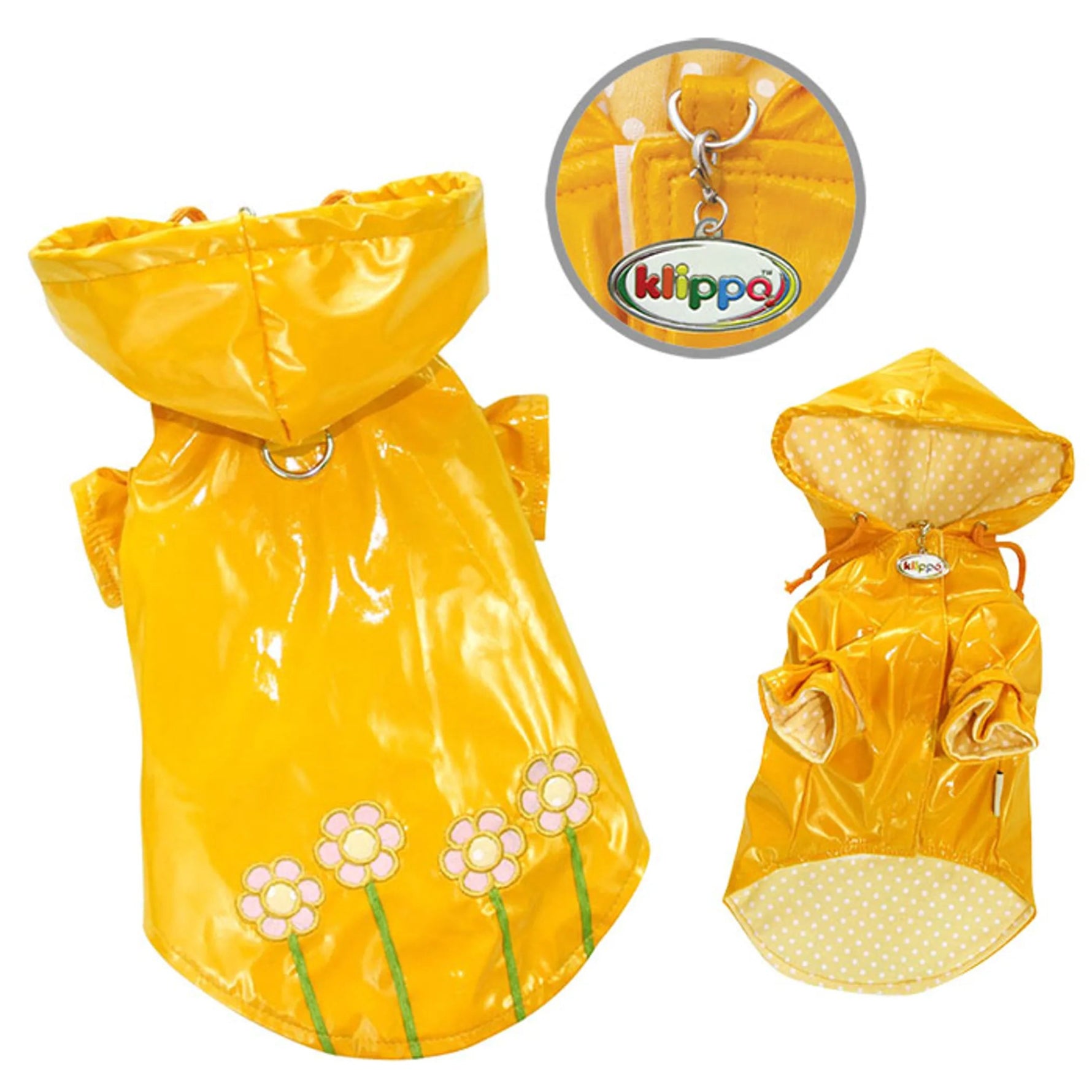 Polka Dots & Daisies Raincoat with Cotton Lining-AMAZON FACTORY