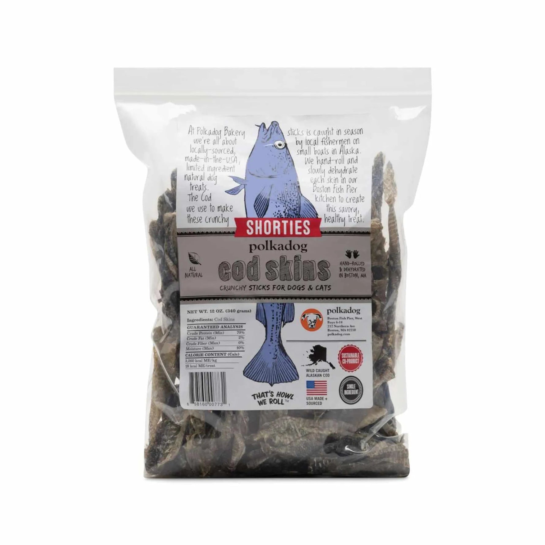 Polkadog Cod Skins Crunchy Sticks For Dogs & Carts-AMAZON FACTORY