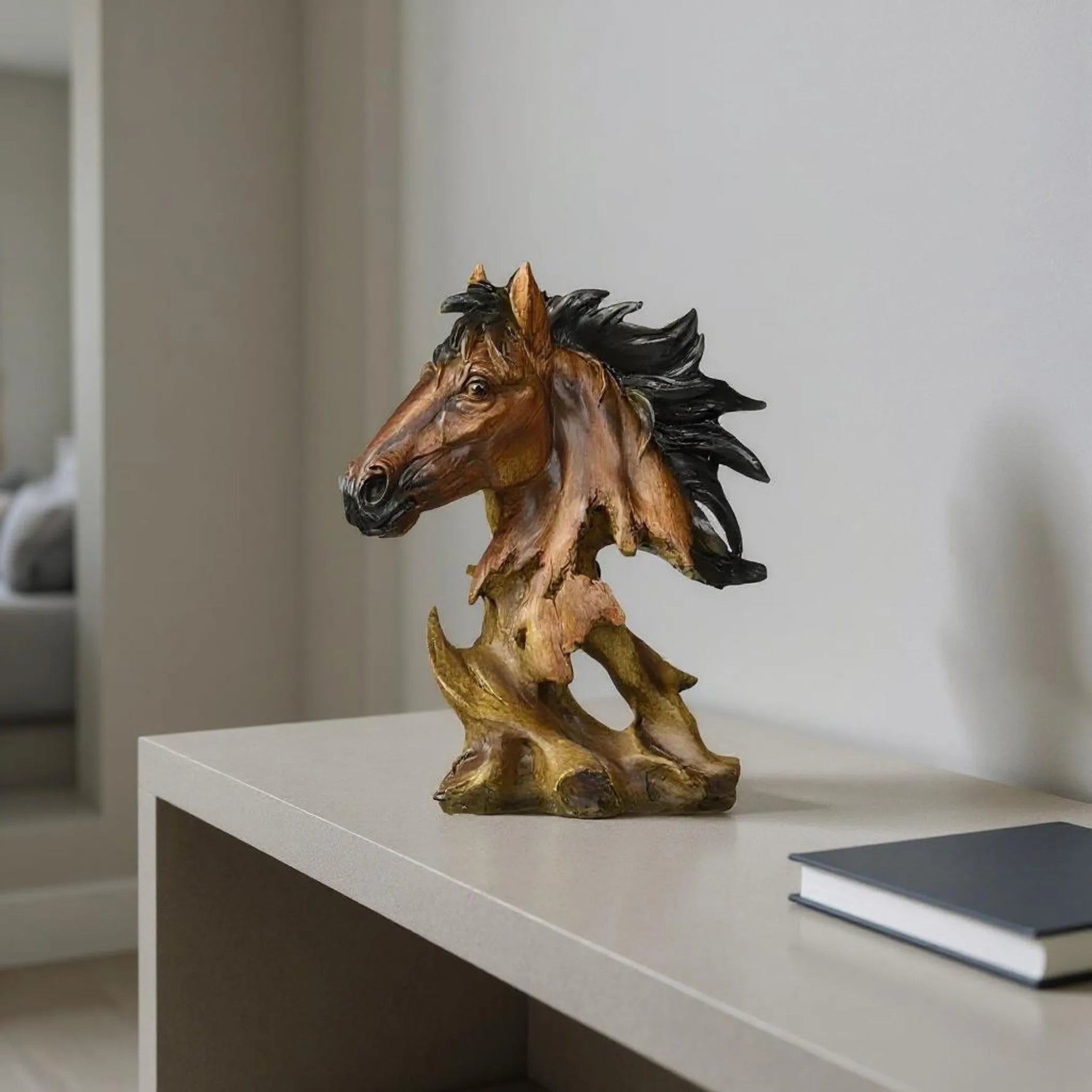 Polyresin Horse Tabletop Sculpture-AMAZON FACTORY