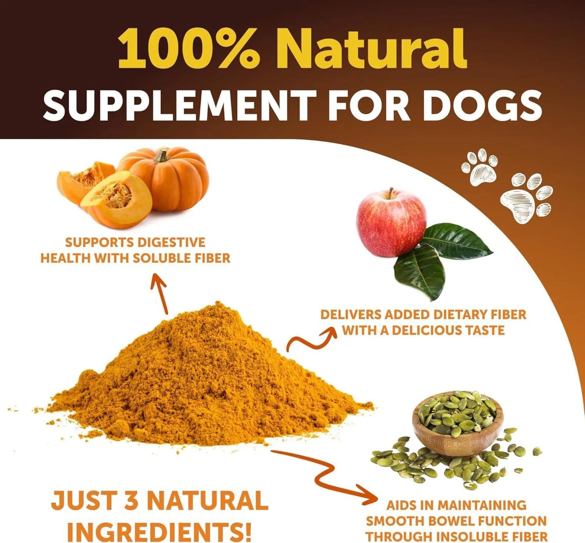 Pumpkin Powder for Dogs Digestive Support - AMAZON FACTORY