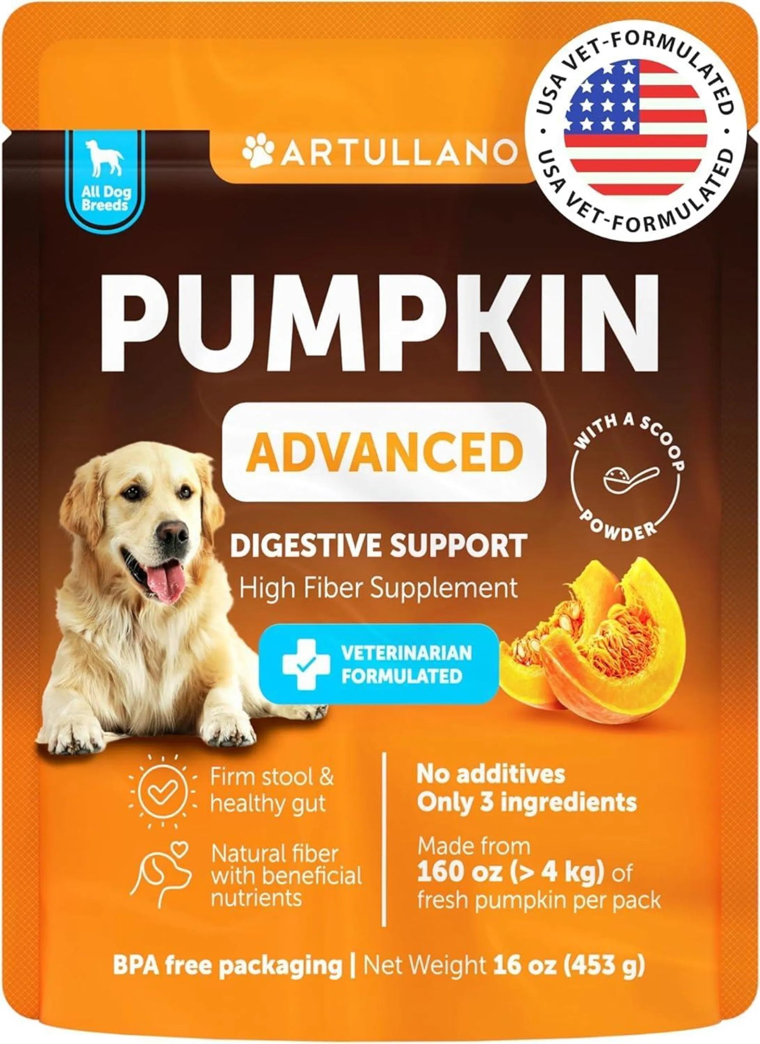 Pumpkin Powder for Dogs Digestive Support-AMAZON FACTORY