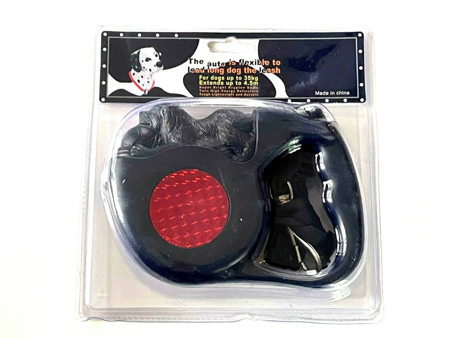 Reflective Retractable Pet Dog Leash Up to 4.5m Long 35kg 77lbs Krypton Beam Strong-AMAZON FACTORY