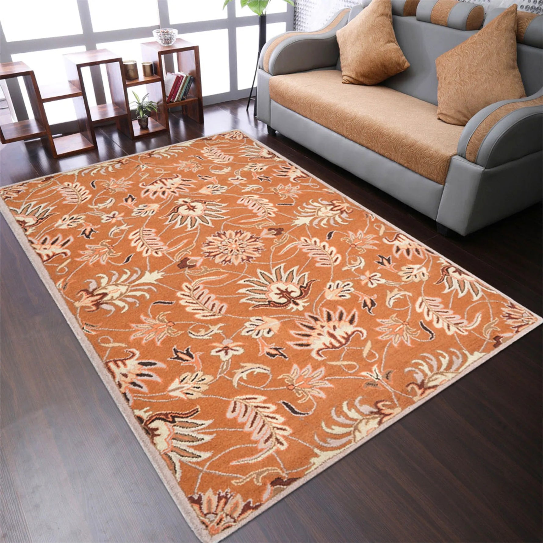 Rugsotic Carpets Hand Tufted Wool Area Rug Floral - AMAZON FACTORY
