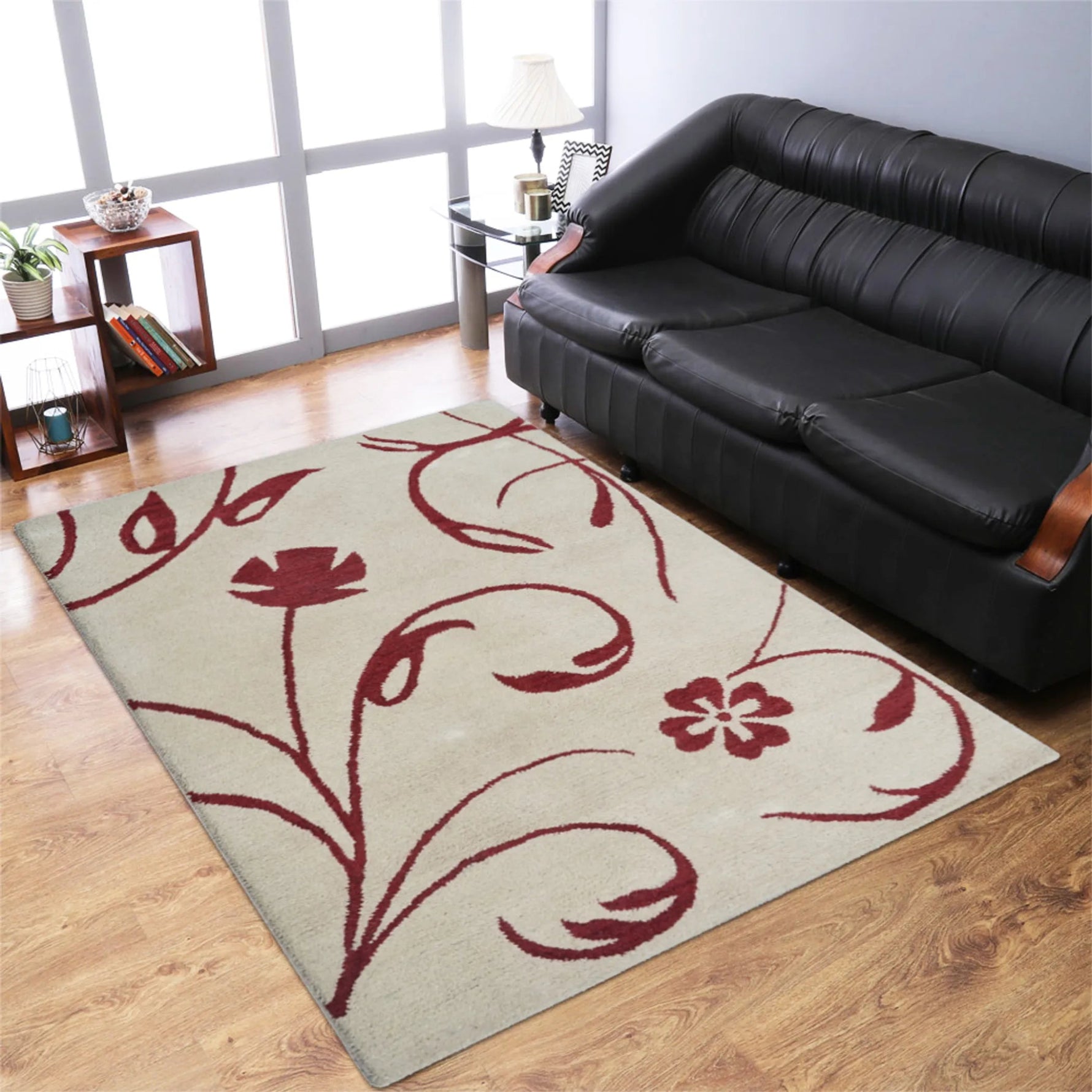 Rugsotic Carpets Hand Tufted Wool Area Rug Floral - AMAZON FACTORY
