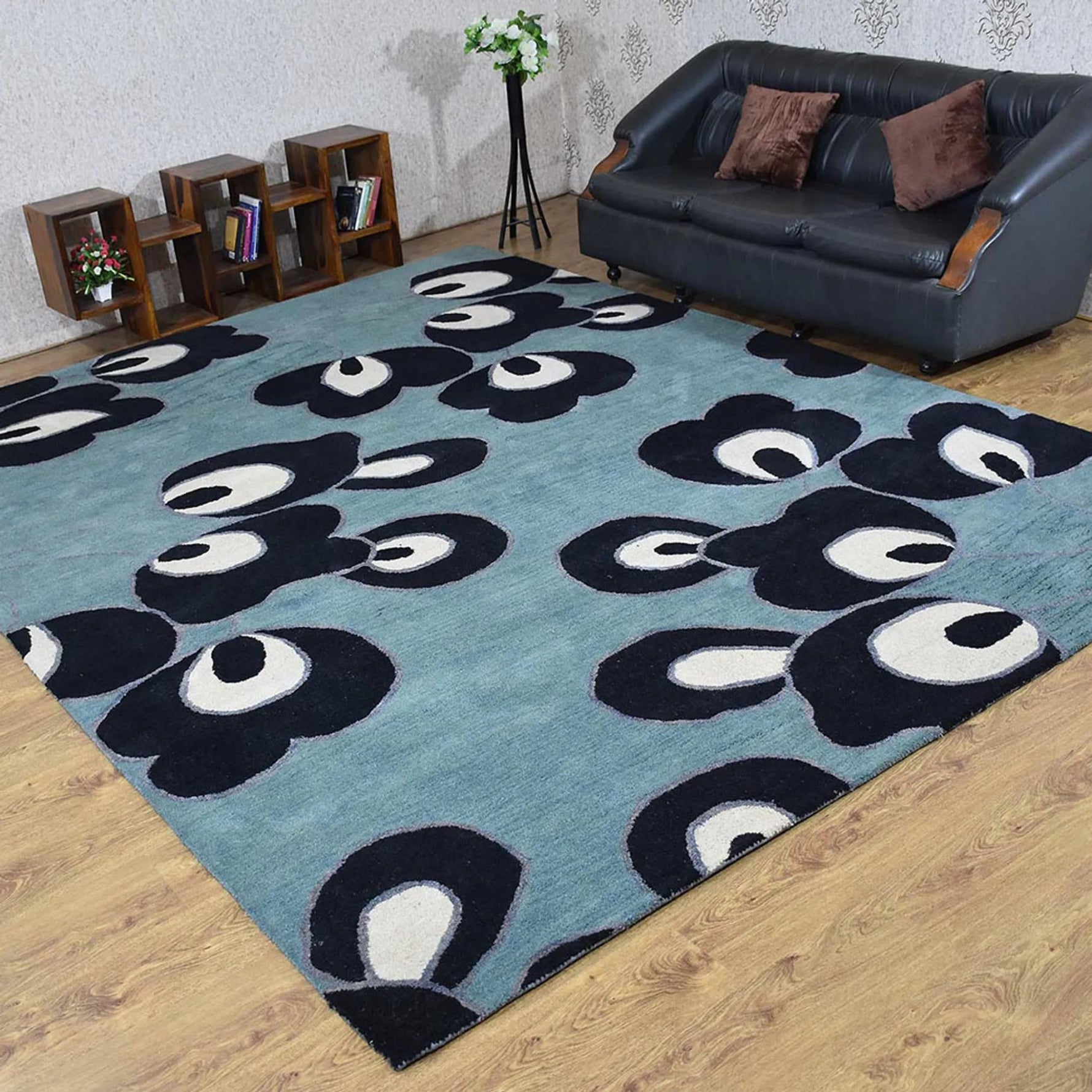 Rugsotic Carpets Hand Tufted Wool Area Rug Floral - AMAZON FACTORY