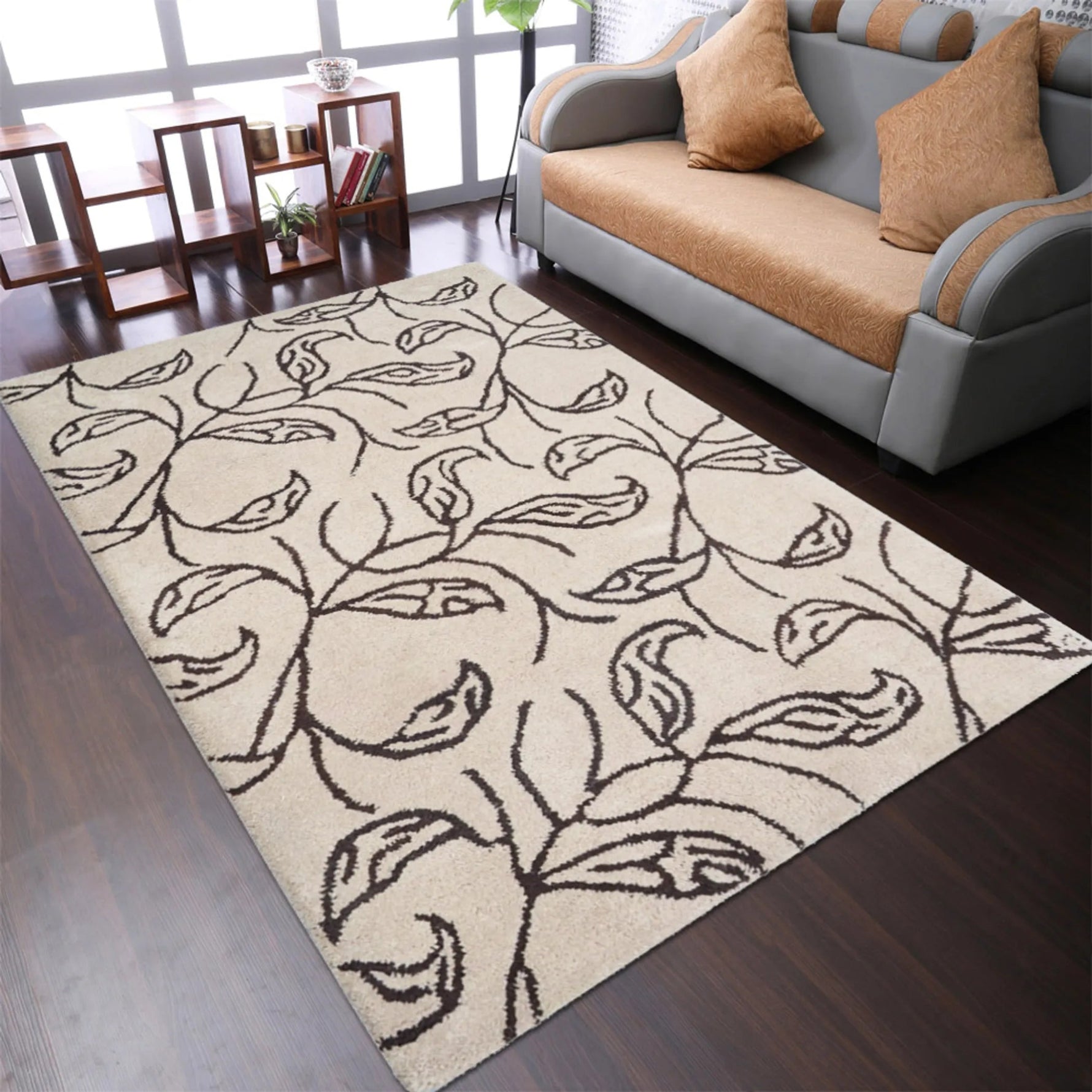 Rugsotic Carpets Hand Tufted Wool Area Rug Floral - AMAZON FACTORY