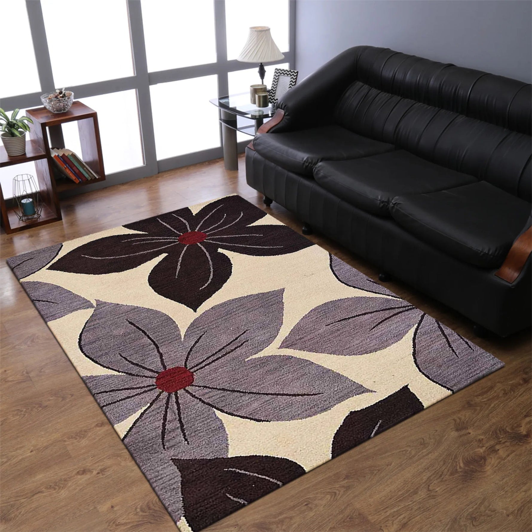 Rugsotic Carpets Hand Tufted Wool Area Rug Floral - AMAZON FACTORY