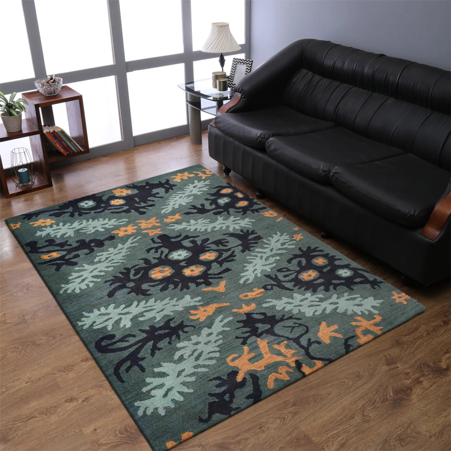 Rugsotic Carpets Hand Tufted Wool Area Rug Floral - AMAZON FACTORY