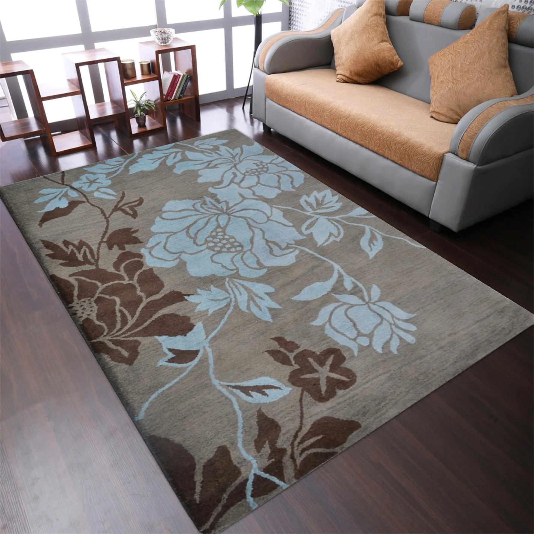 Rugsotic Carpets Hand Tufted Wool Area Rug Floral - AMAZON FACTORY