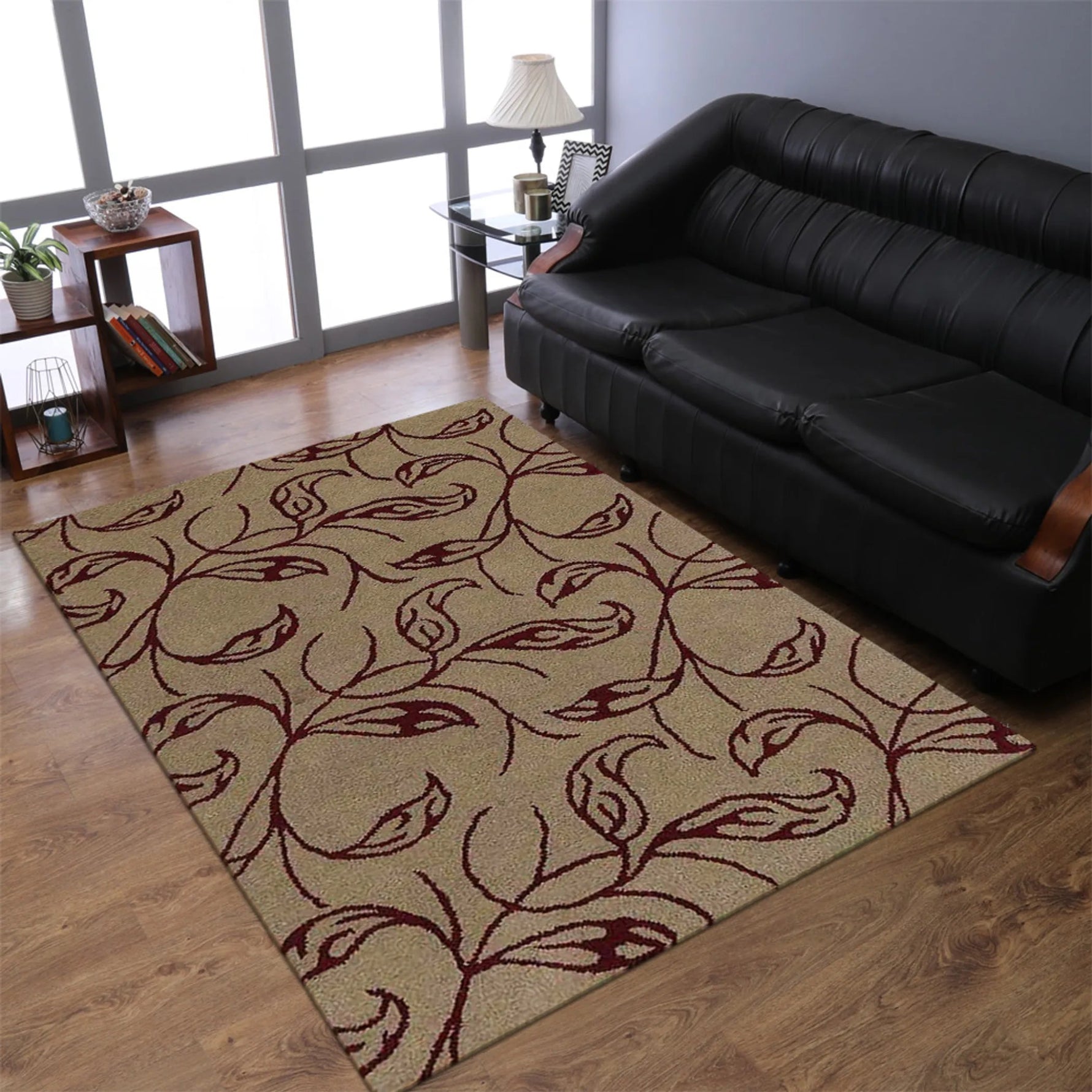 Rugsotic Carpets Hand Tufted Wool Area Rug Floral - AMAZON FACTORY