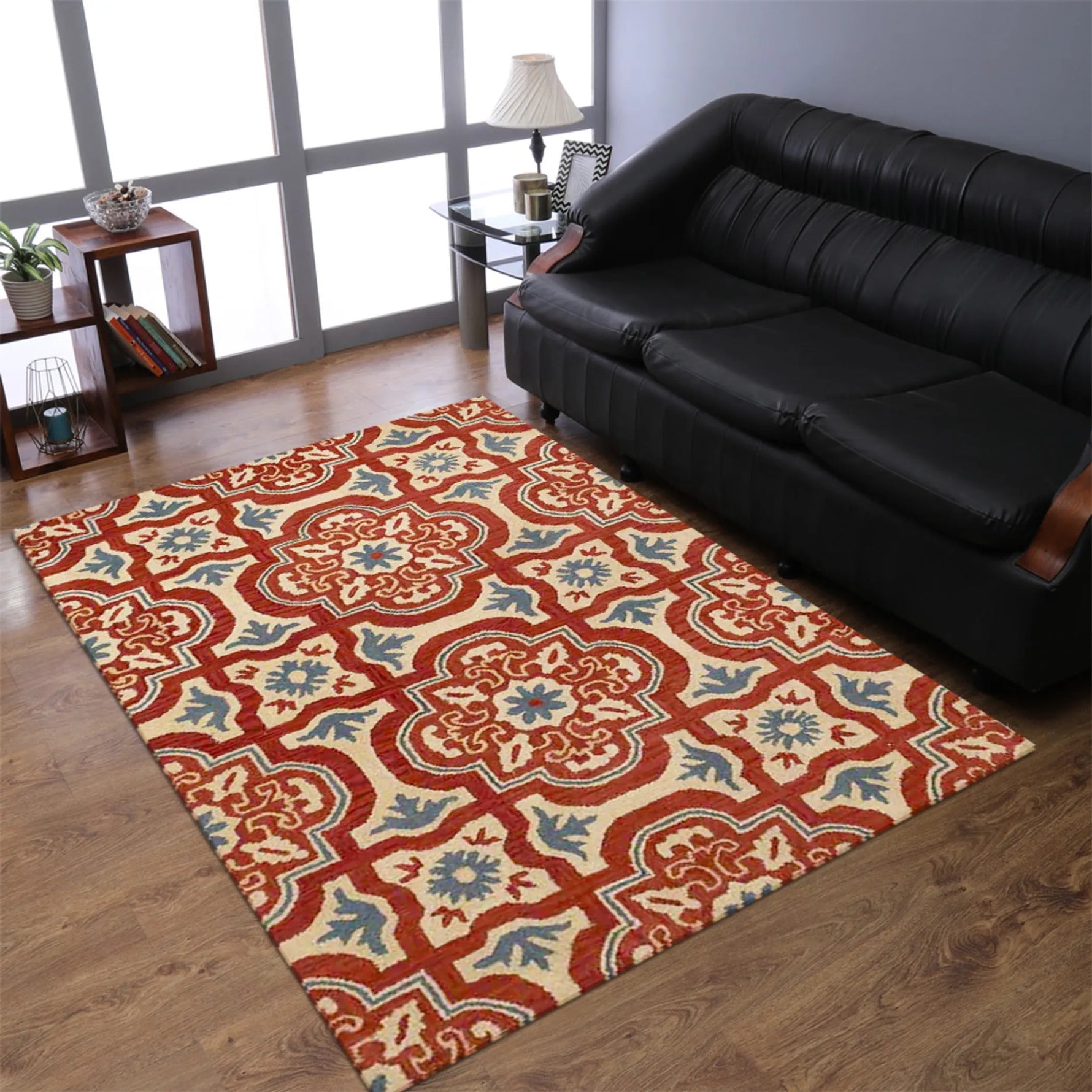 Rugsotic Carpets Hand Tufted Wool Area Rug Floral - AMAZON FACTORY