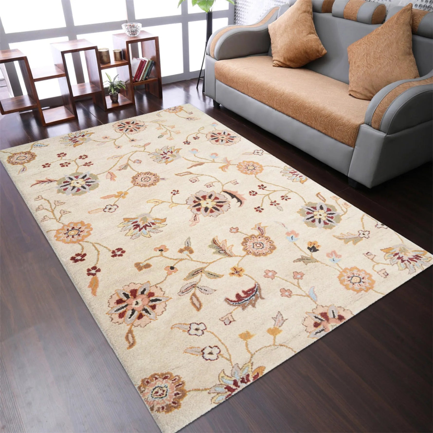 Rugsotic Carpets Hand Tufted Wool Area Rug Floral - AMAZON FACTORY