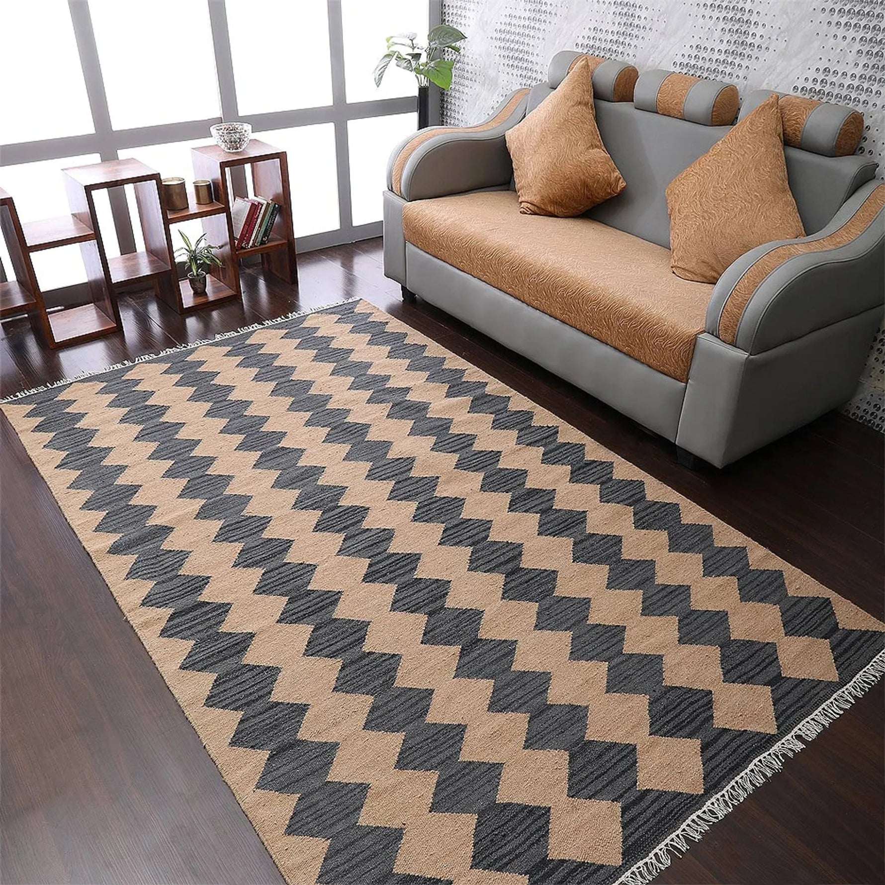 Rugsotic Carpets Hand Woven Flat Weave Kilim Wool Area Rug Contemporary - AMAZON FACTORY