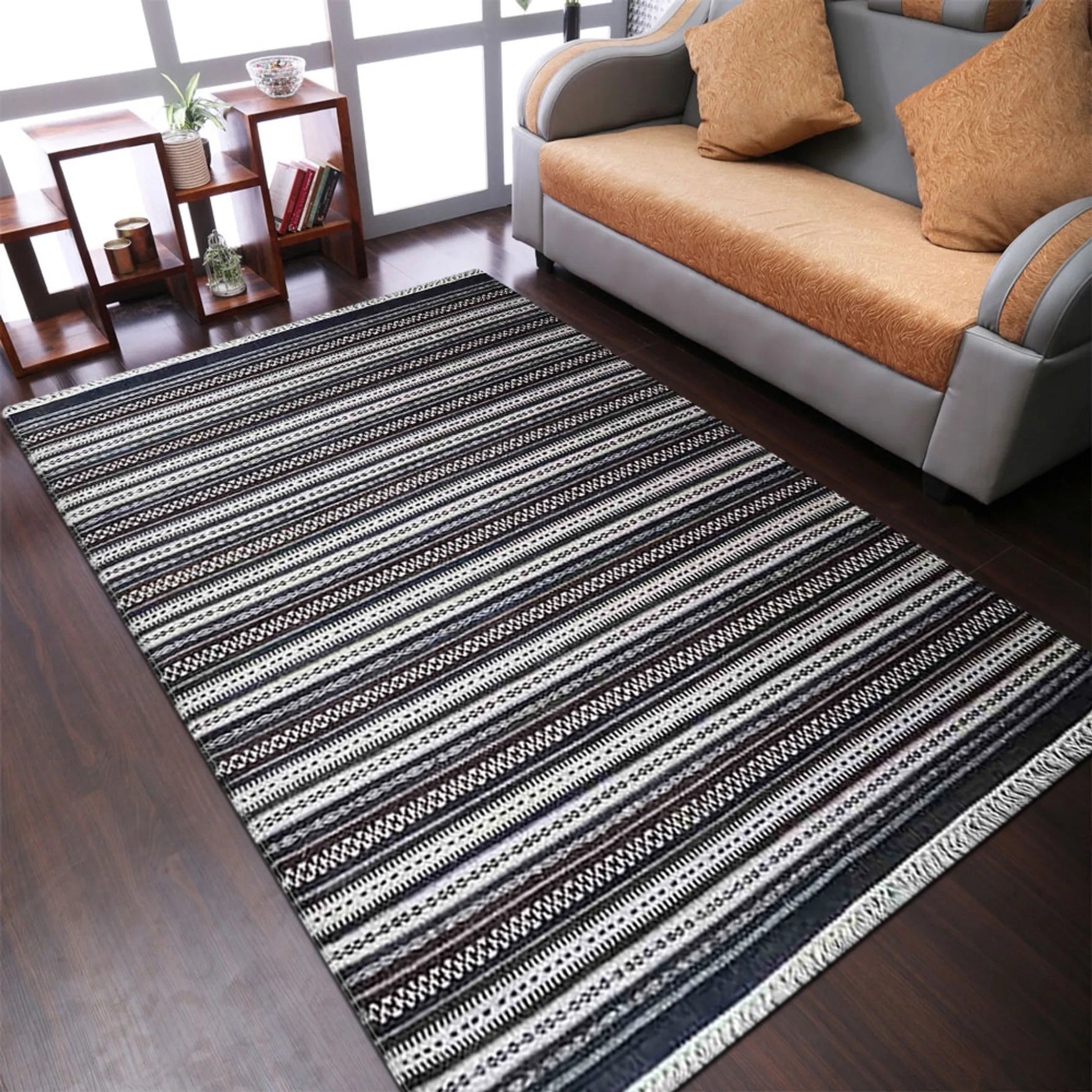 Rugsotic Carpets Hand Woven Flat Weave Kilim Wool Area Rug Contemporary - AMAZON FACTORY
