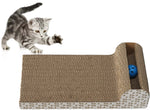 Sloped Cat Scratching Post with Catnip and Toy Ball – Durable Cardboard Furniture Saver-AMAZON FACTORY