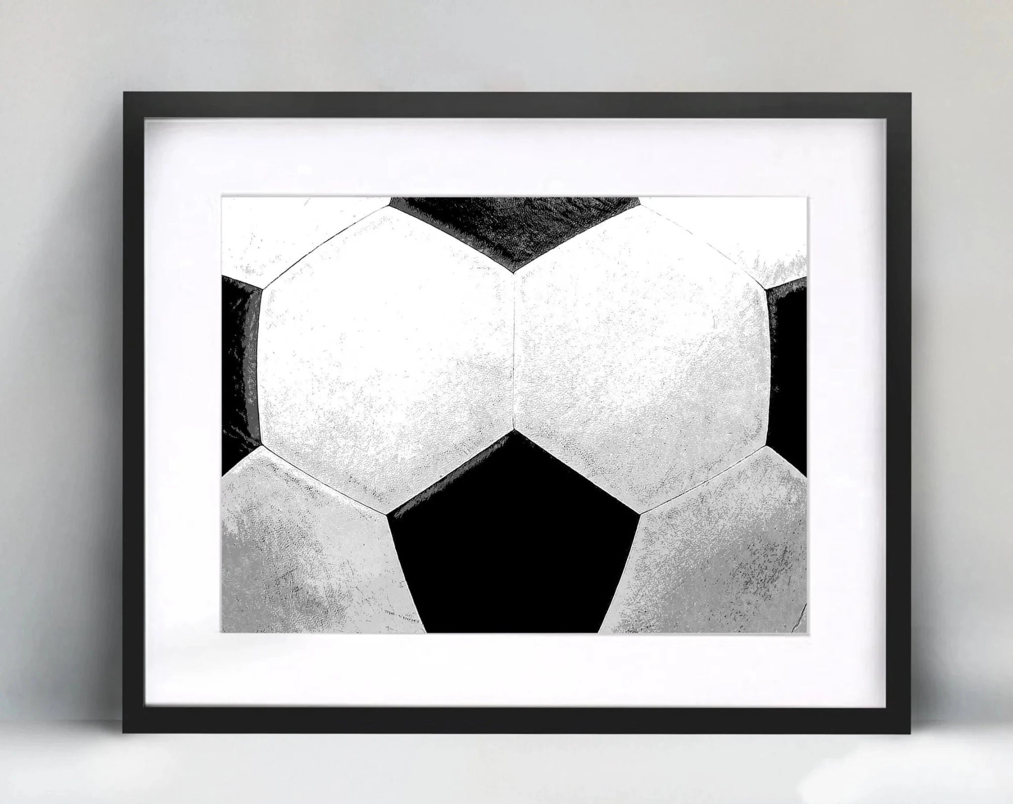 Soccer Ball Black and White Art, Soccer Home Decor, Football Coach Gift, Sports Teen Wall Print, Teenage Poster, World Cup-AMAZON FACTORY