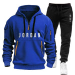 Spring and Autumn Men's Sweatshirt Set, Fashionable and Casual Set, Windproof Thickened Men's Sportswear and Pants 2-piece Set-AMAZON FACTORY