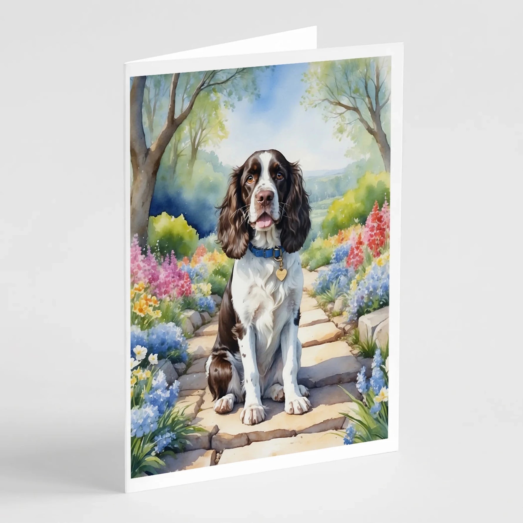 Spring Path Greeting Cards - Size: 5X7 | Pack Of: 8 | Collection name: Spring path-AMAZON FACTORY