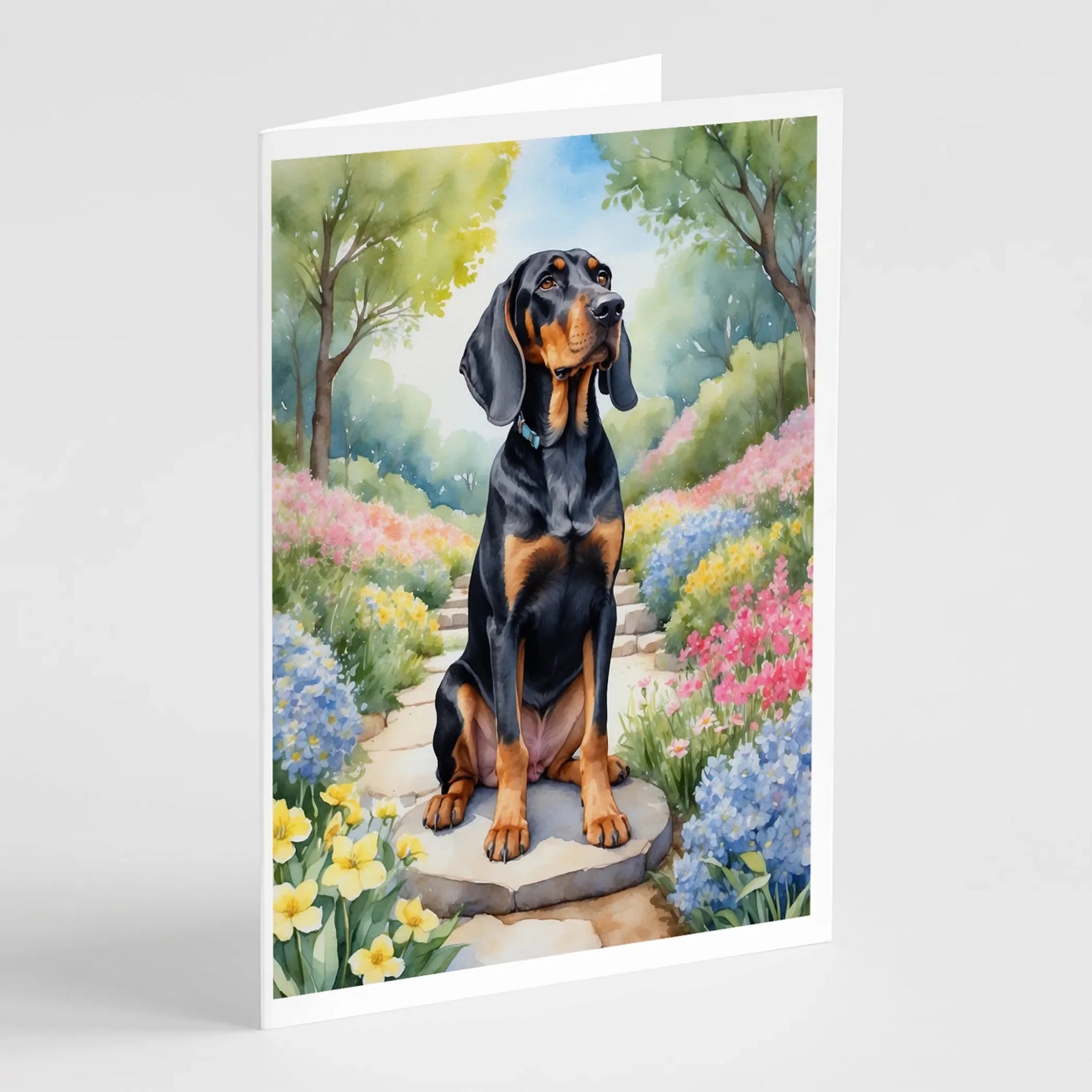 Spring Path Greeting Cards - Size: 5X7 | Pack Of: 8 | Collection name: Spring path-AMAZON FACTORY