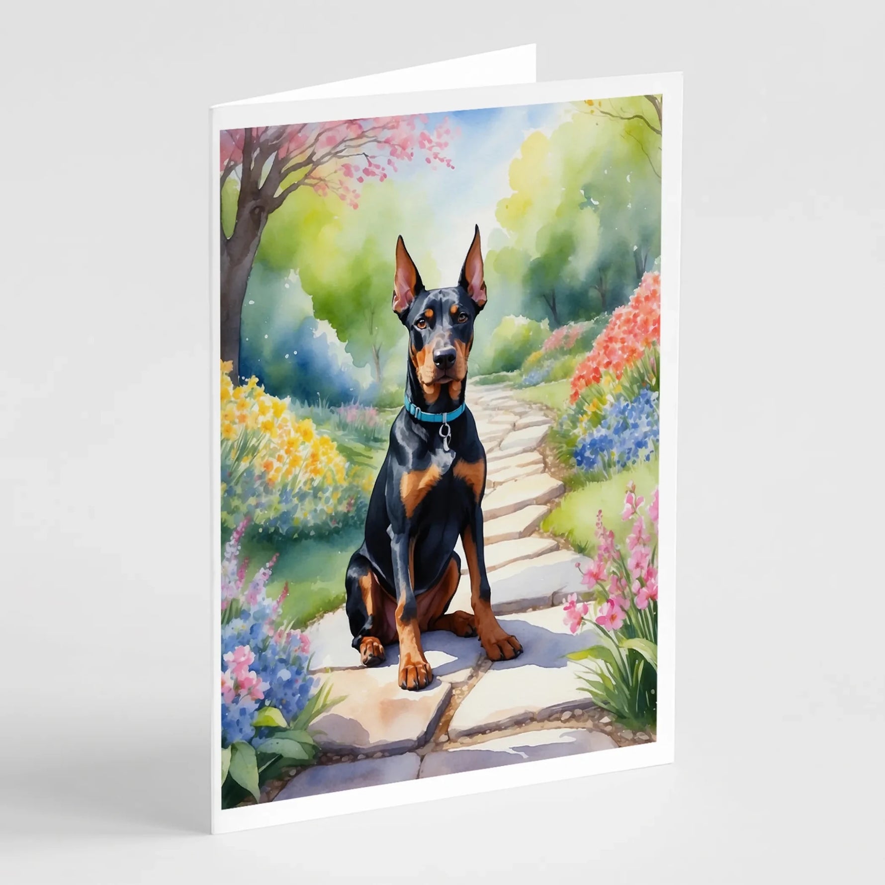 Spring Path Greeting Cards - Size: 5X7 | Pack Of: 8 | Collection name: Spring path-AMAZON FACTORY