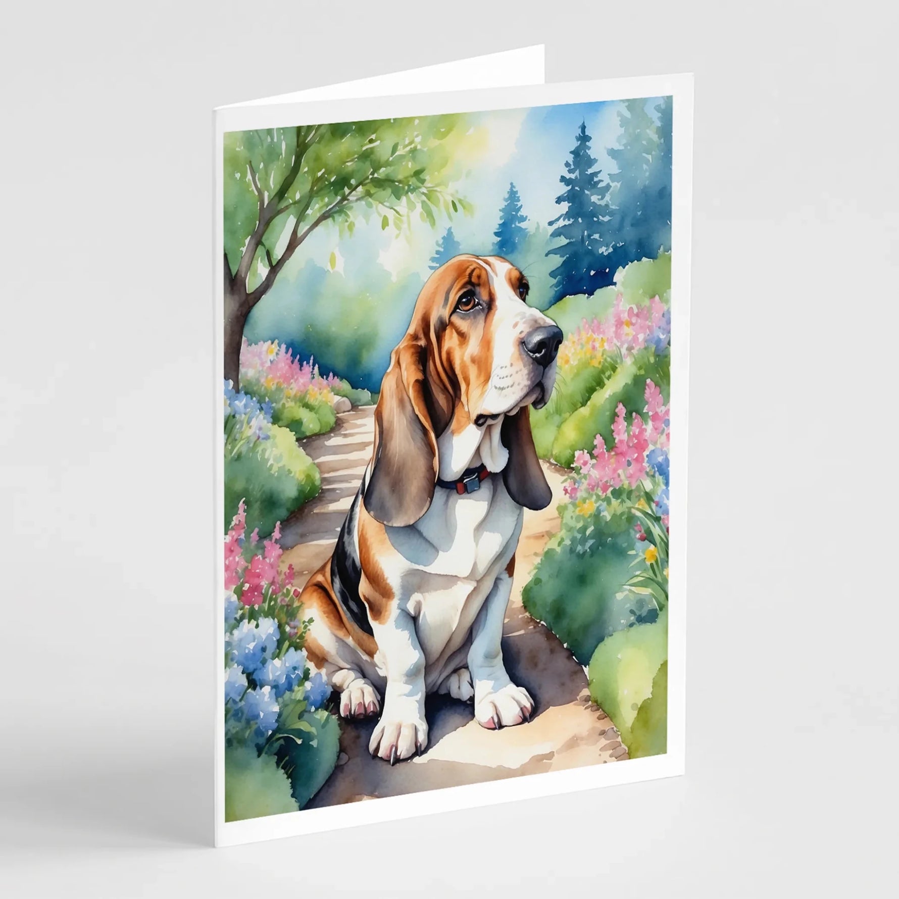 Spring Path Greeting Cards - Size: 5X7 | Pack Of: 8 | Collection name: Spring path-AMAZON FACTORY