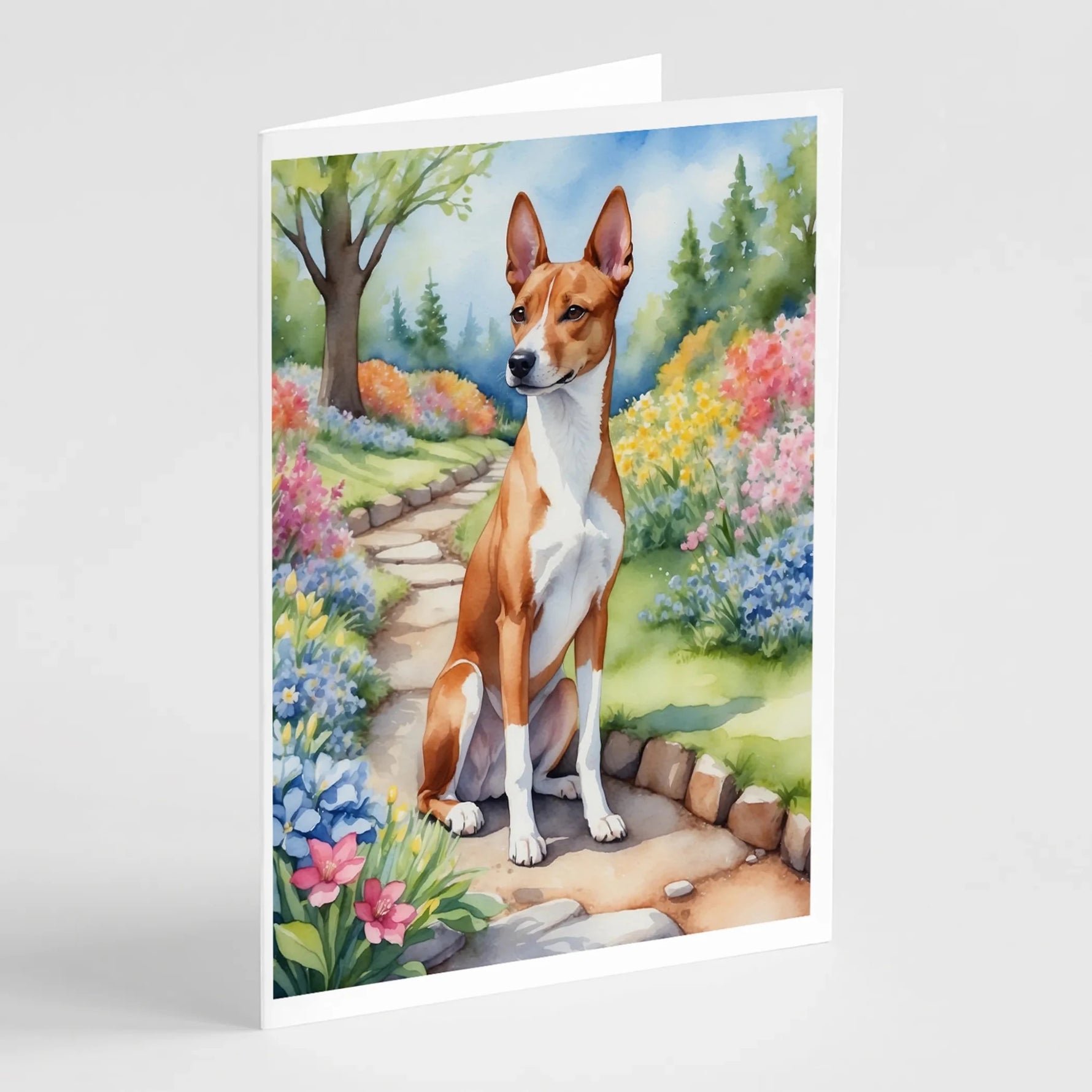 Spring Path Greeting Cards - Size: 5X7 | Pack Of: 8 | Collection name: Spring path-AMAZON FACTORY