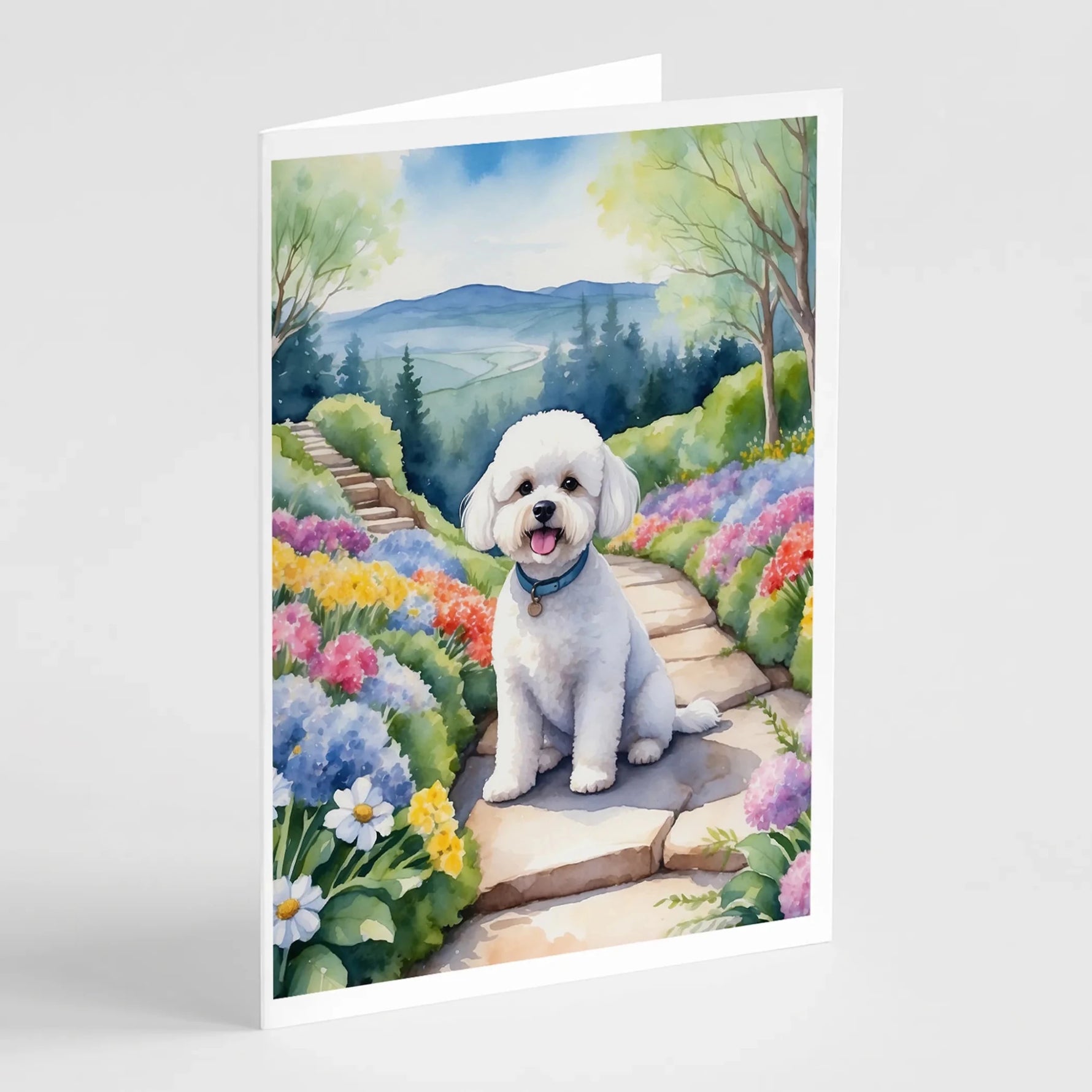 Spring Path Greeting Cards - Size: 5X7 | Pack Of: 8 | Collection name: Spring path-AMAZON FACTORY