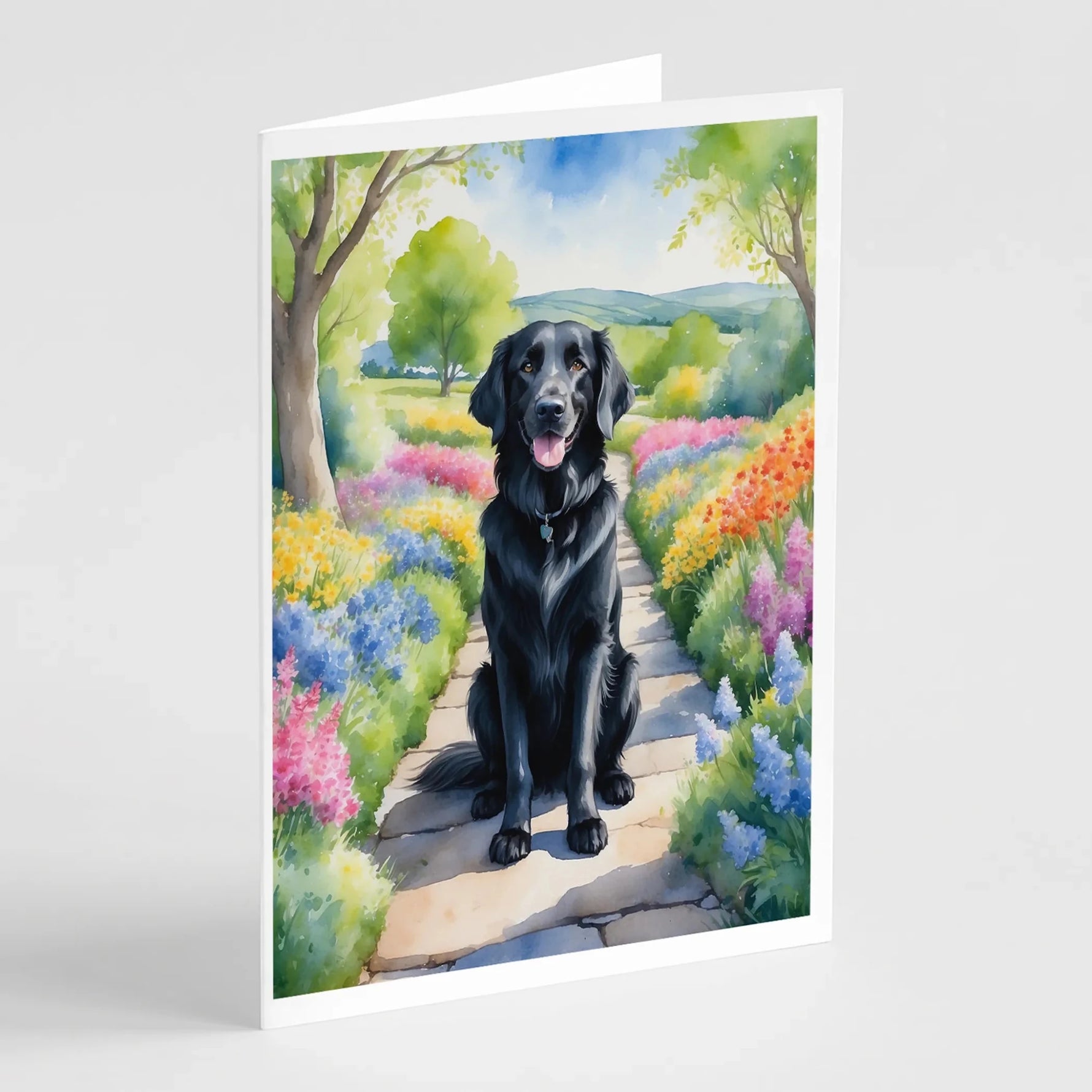Spring Path Greeting Cards - Size: 5X7 | Pack Of: 8 | Collection name: Spring path-AMAZON FACTORY