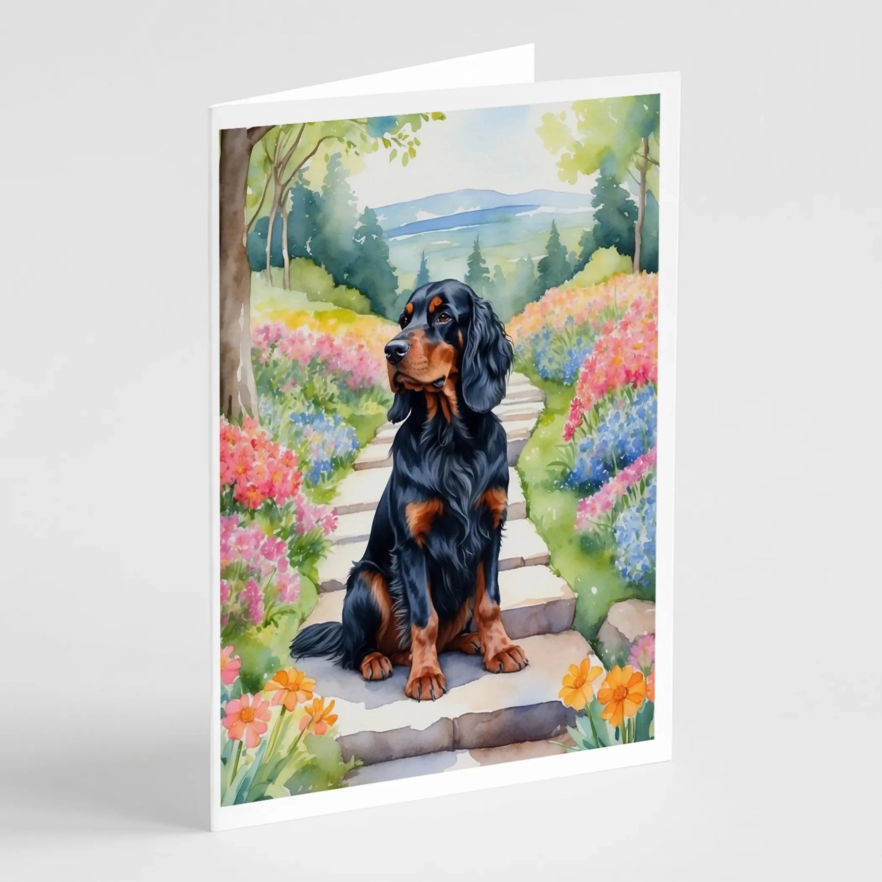 Spring Path Greeting Cards - Size: 5X7 | Pack Of: 8 | Collection name: Spring path-AMAZON FACTORY