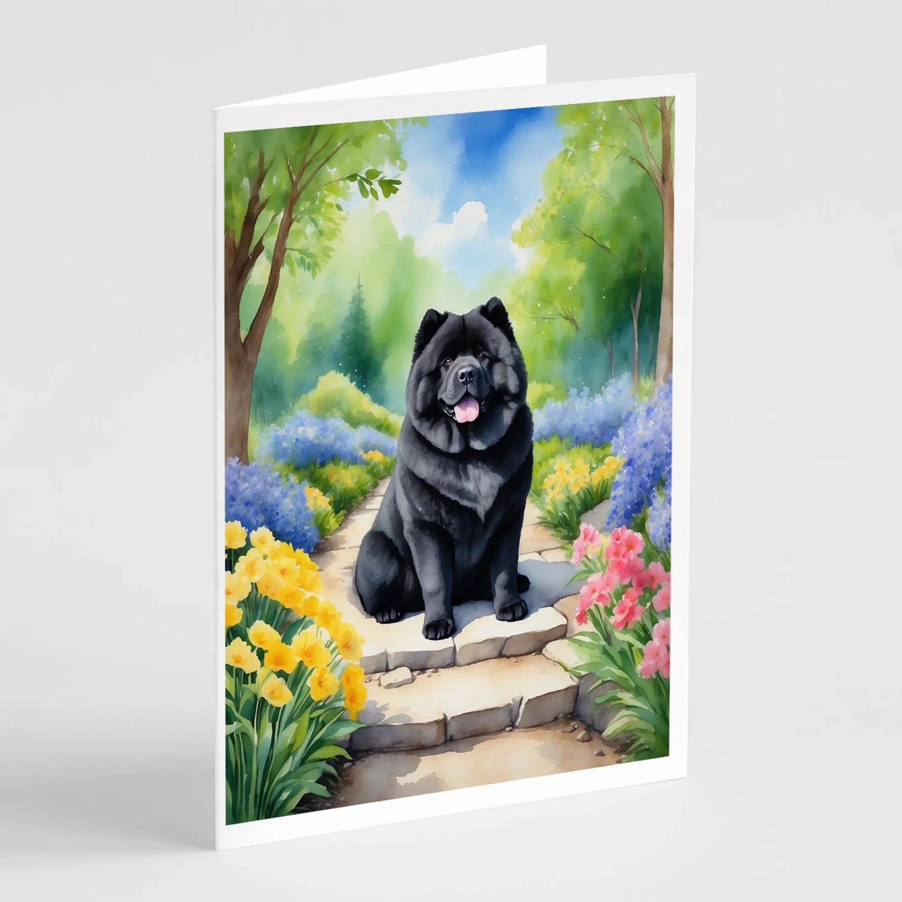 Spring Path Greeting Cards - Size: 5X7 | Pack Of: 8 | Collection name: Spring path-AMAZON FACTORY