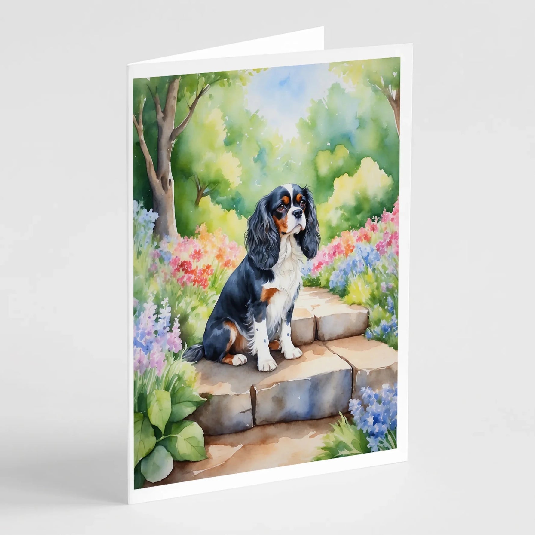 Spring Path Greeting Cards - Size: 5X7 | Pack Of: 8 | Collection name: Spring path-AMAZON FACTORY
