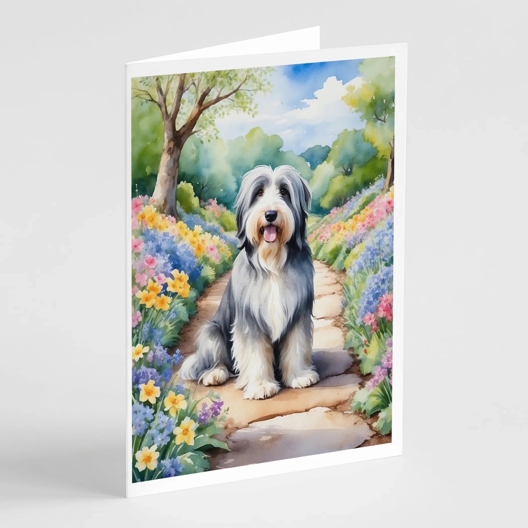 Spring Path Greeting Cards - Size: 5X7 | Pack Of: 8 | Collection name: Spring path-AMAZON FACTORY