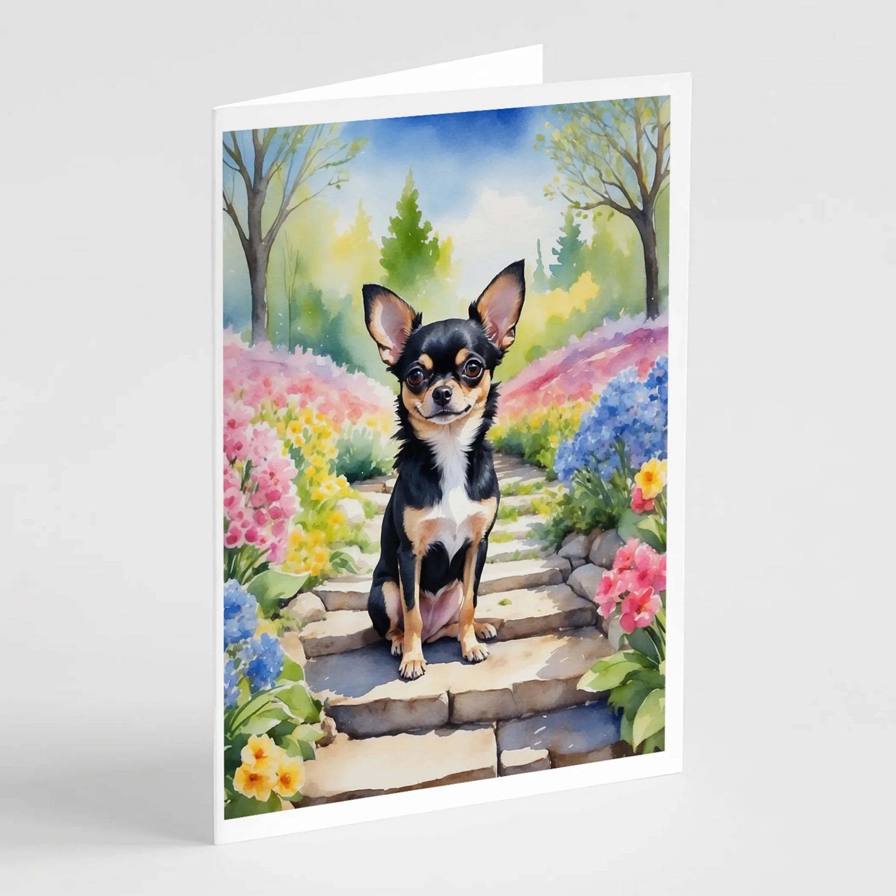 Spring Path Greeting Cards - Size: 5X7 | Pack Of: 8 | Collection name: Spring path-AMAZON FACTORY