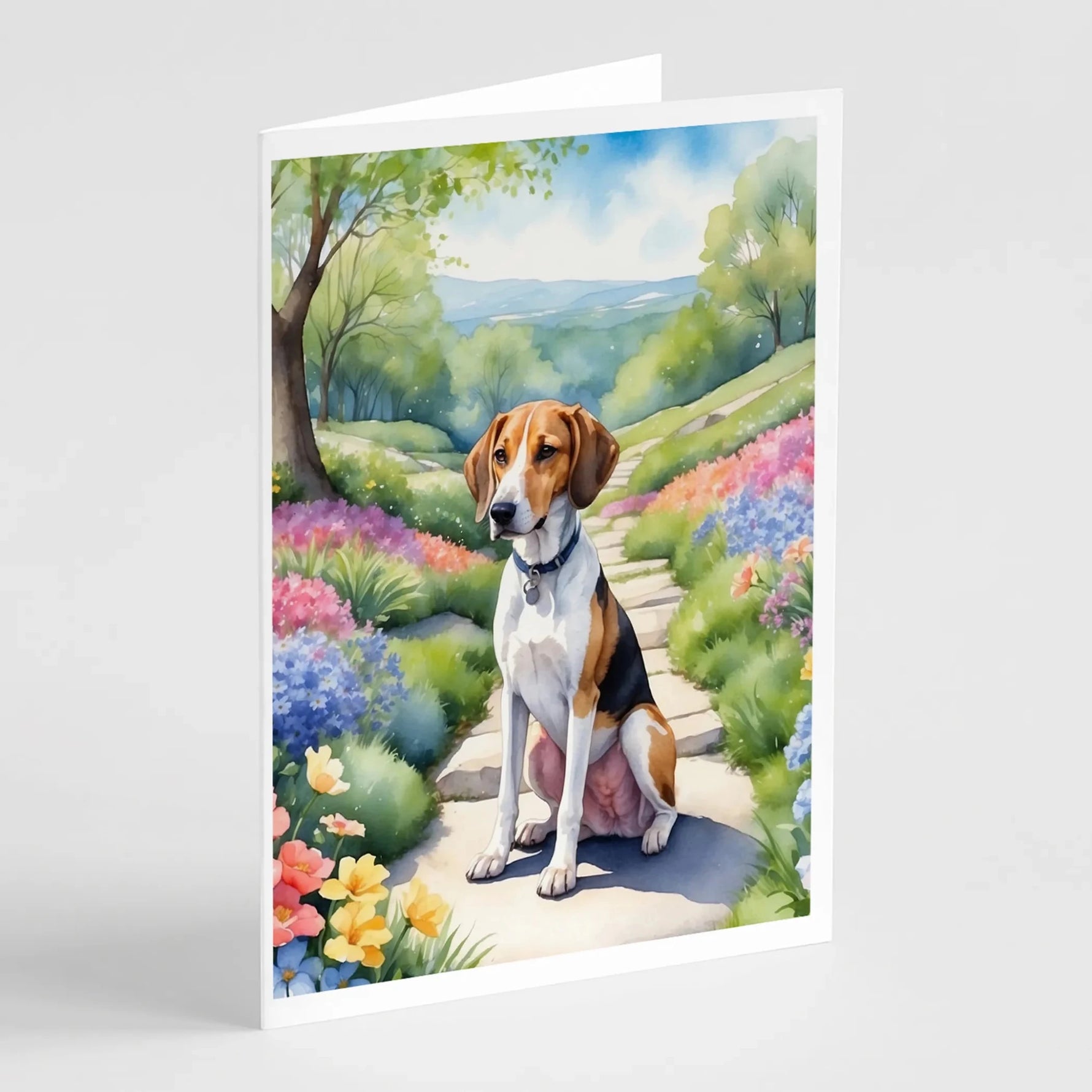 Spring Path Greeting Cards - Size: 5X7 | Pack Of: 8 | Collection name: Spring path-AMAZON FACTORY