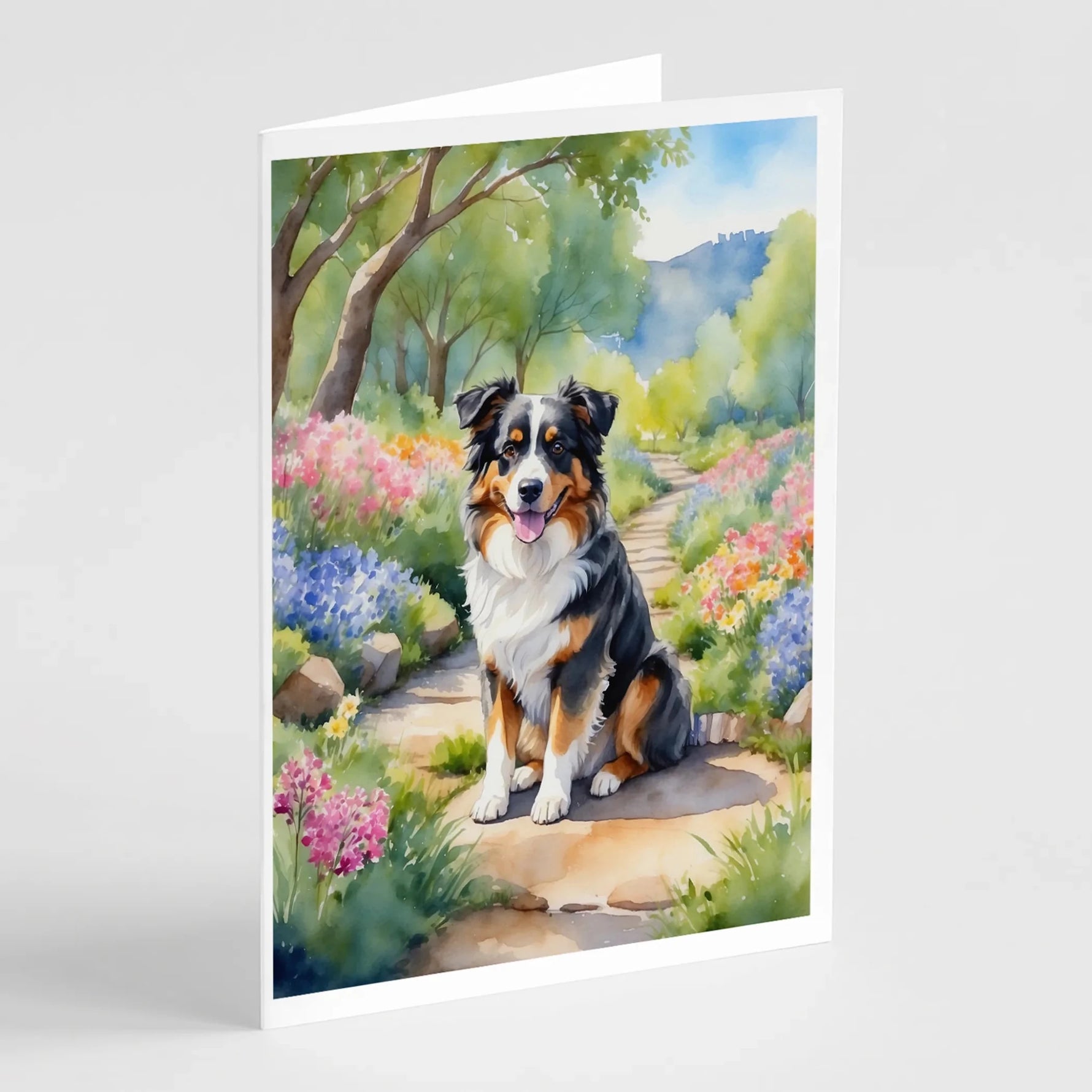 Spring Path Greeting Cards - Size: 5X7 | Pack Of: 8 | Collection name: Spring path-AMAZON FACTORY