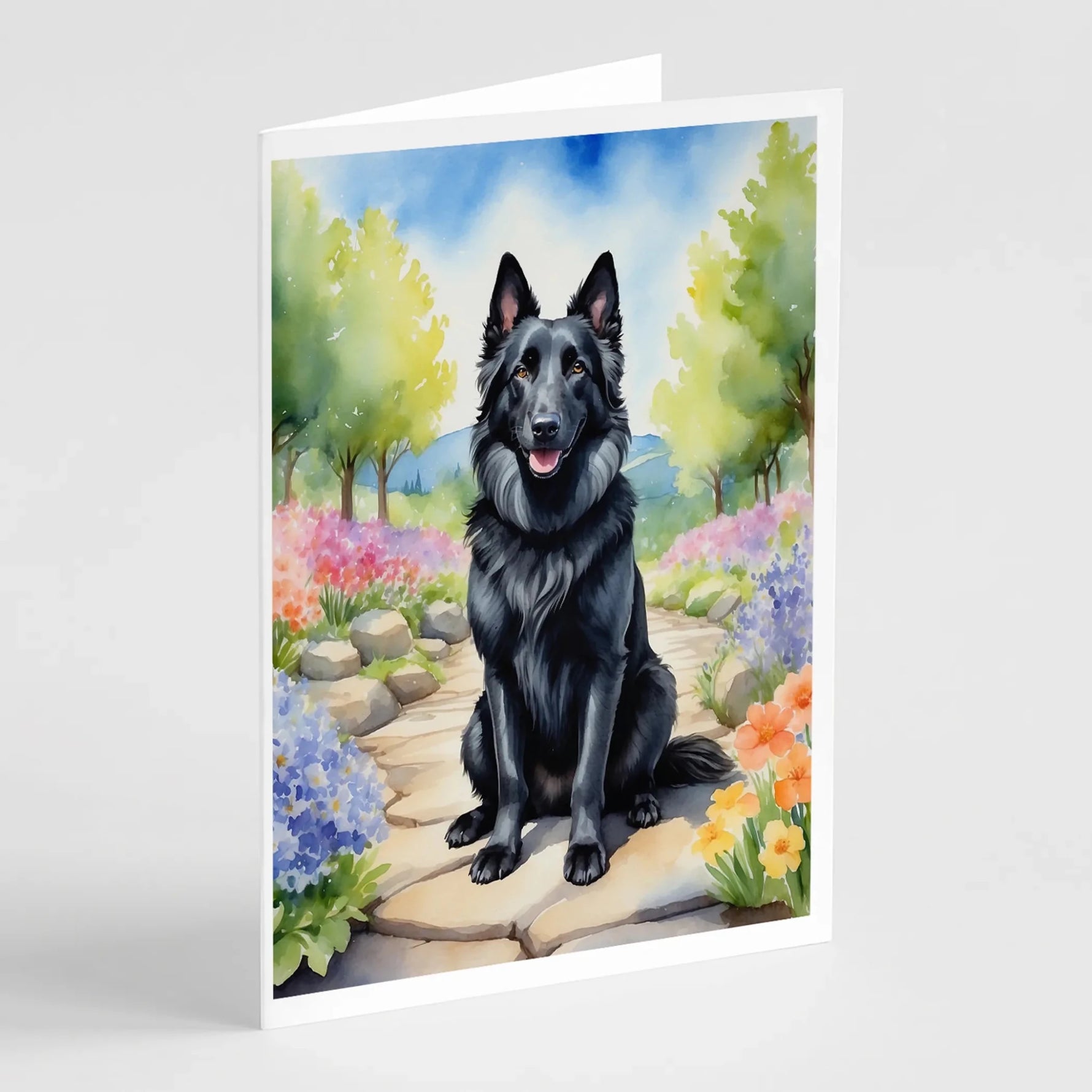 Spring Path Greeting Cards - Size: 5X7 | Pack Of: 8 | Collection name: Spring path-AMAZON FACTORY