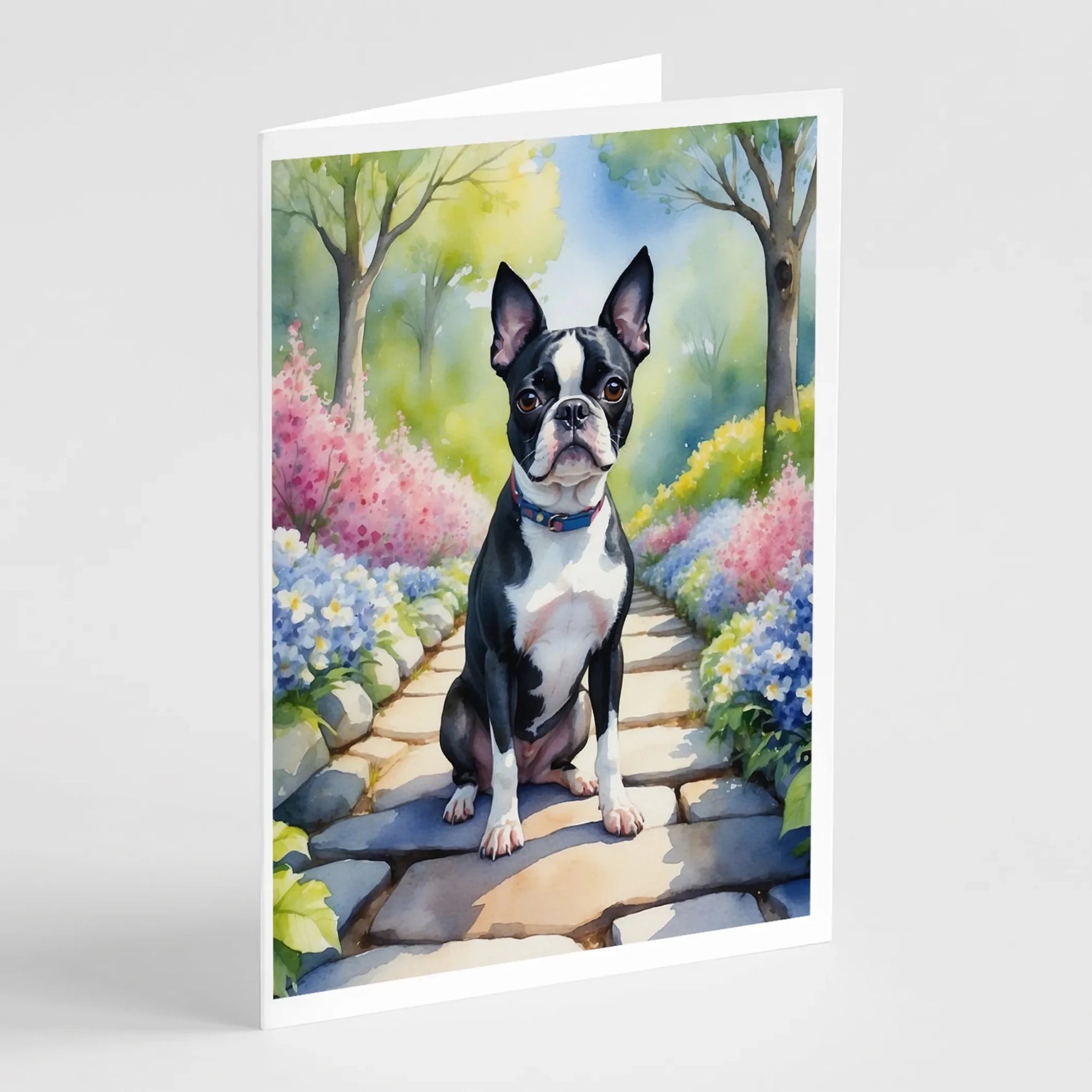 Spring Path Greeting Cards - Size: 5X7 | Pack Of: 8 | Collection name: Spring path-AMAZON FACTORY