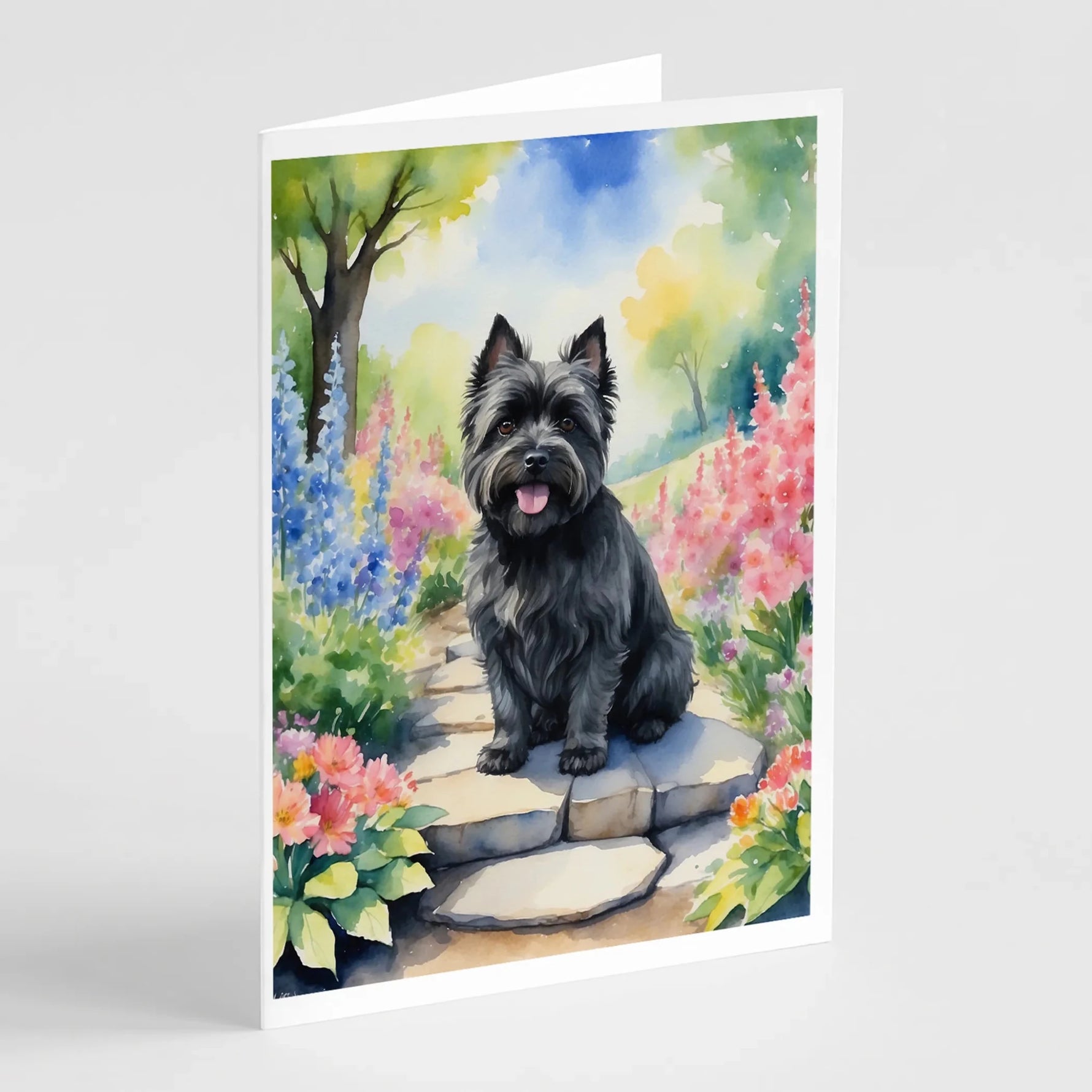 Spring Path Greeting Cards - Size: 5X7 | Pack Of: 8 | Collection name: Spring path-AMAZON FACTORY
