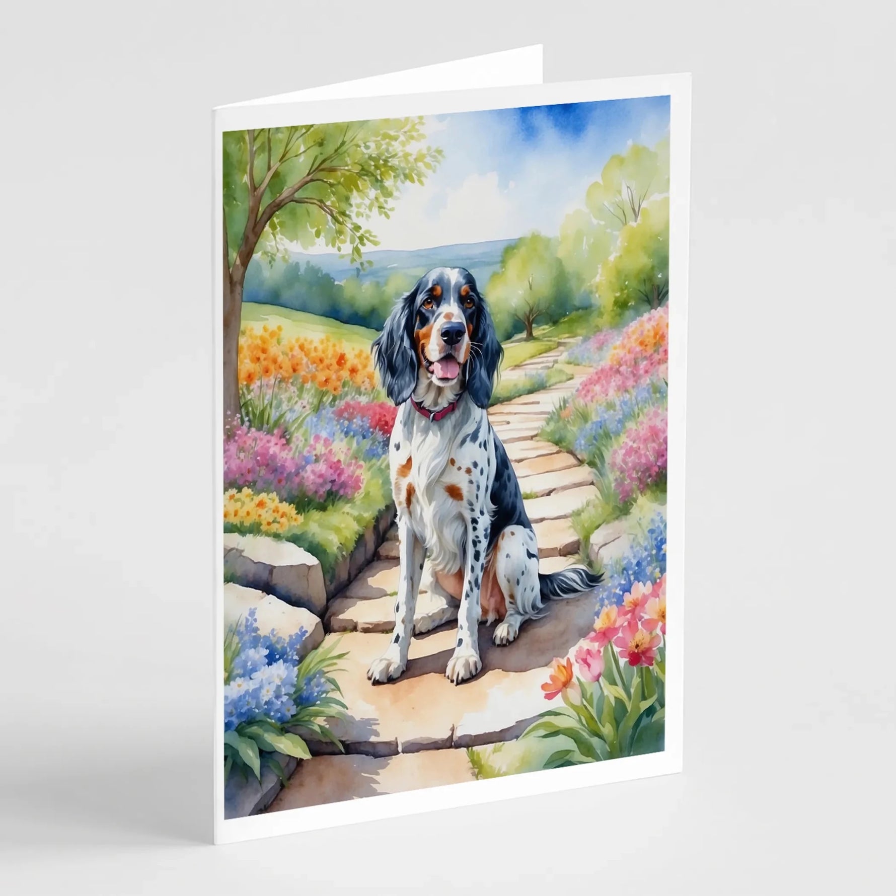 Spring Path Greeting Cards - Size: 5X7 | Pack Of: 8 | Collection name: Spring path-AMAZON FACTORY